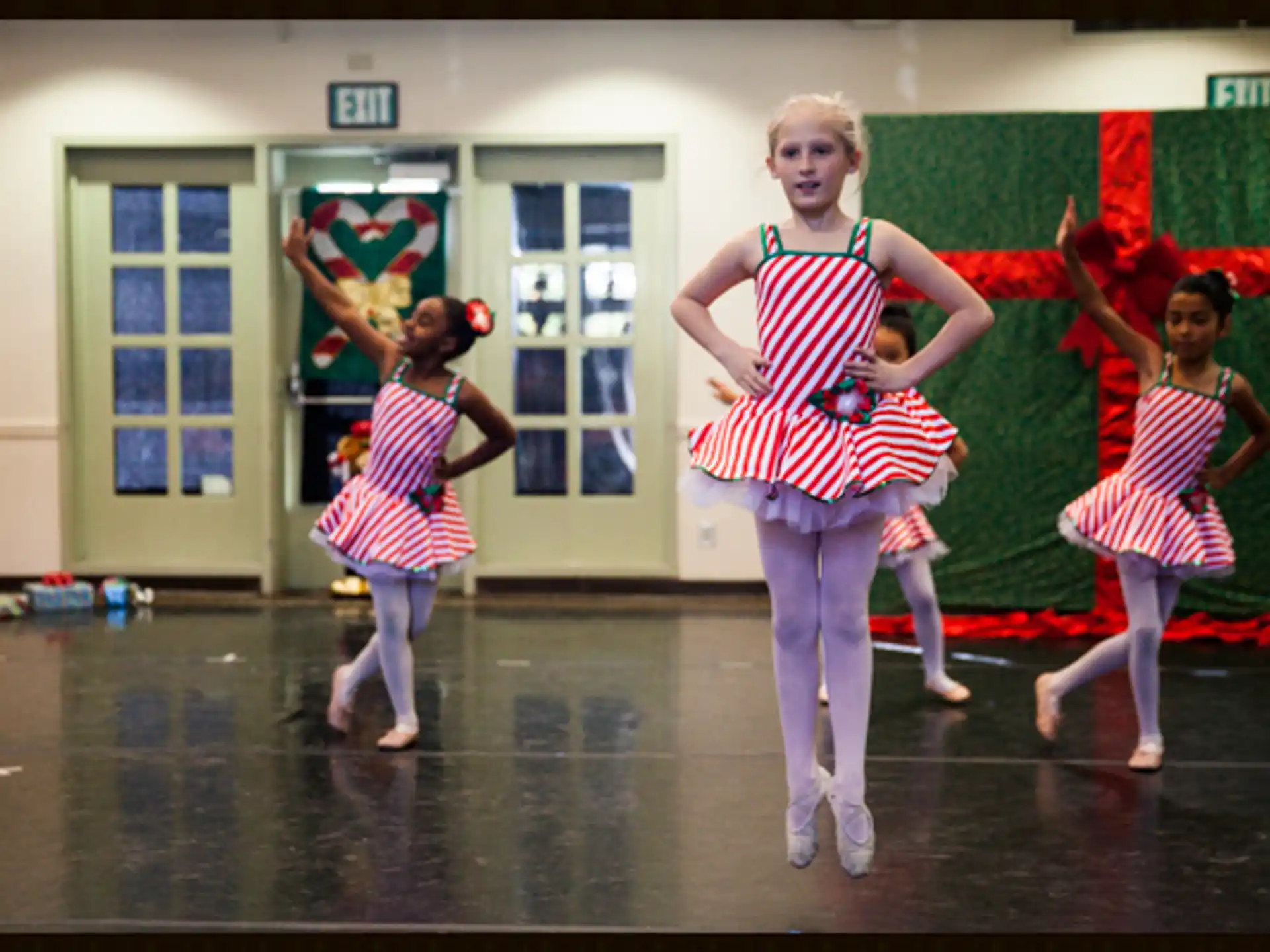 a group of girls dancing