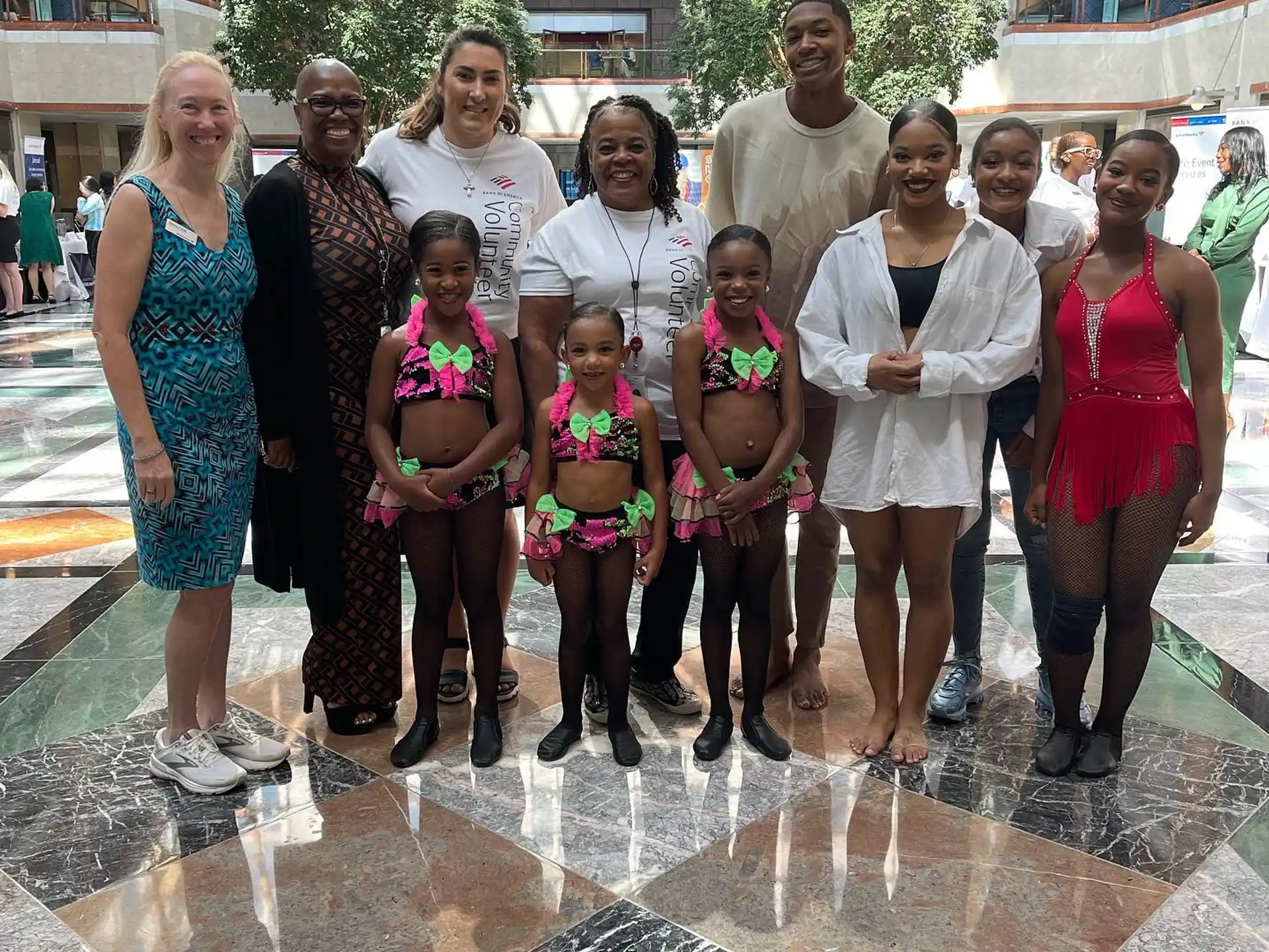 a group of people posing for a photo