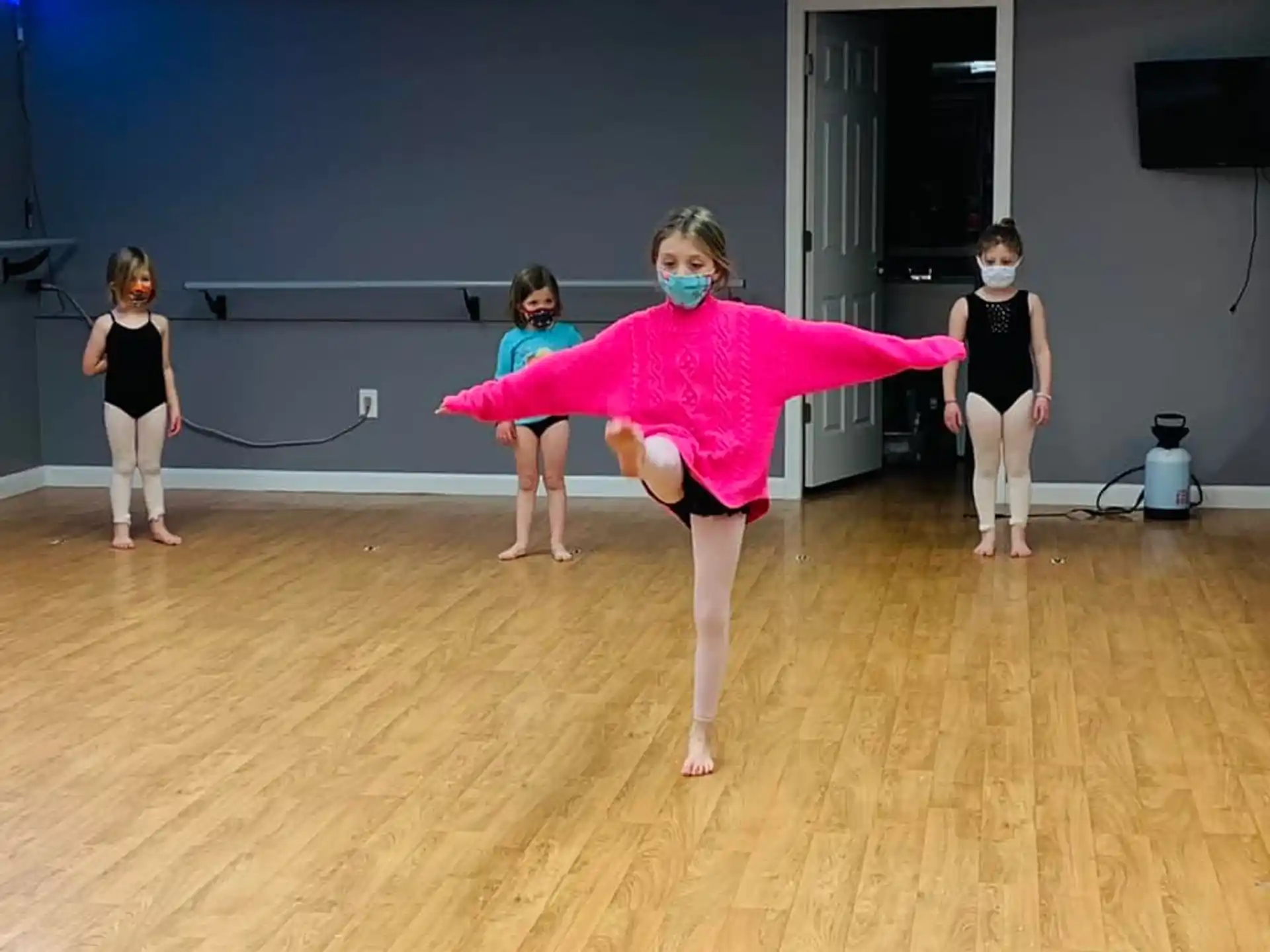 a group of girls dancing