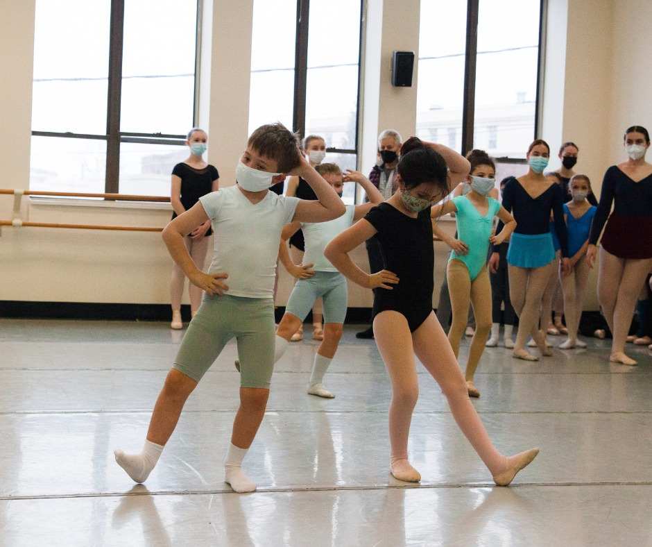 a man and woman dancing