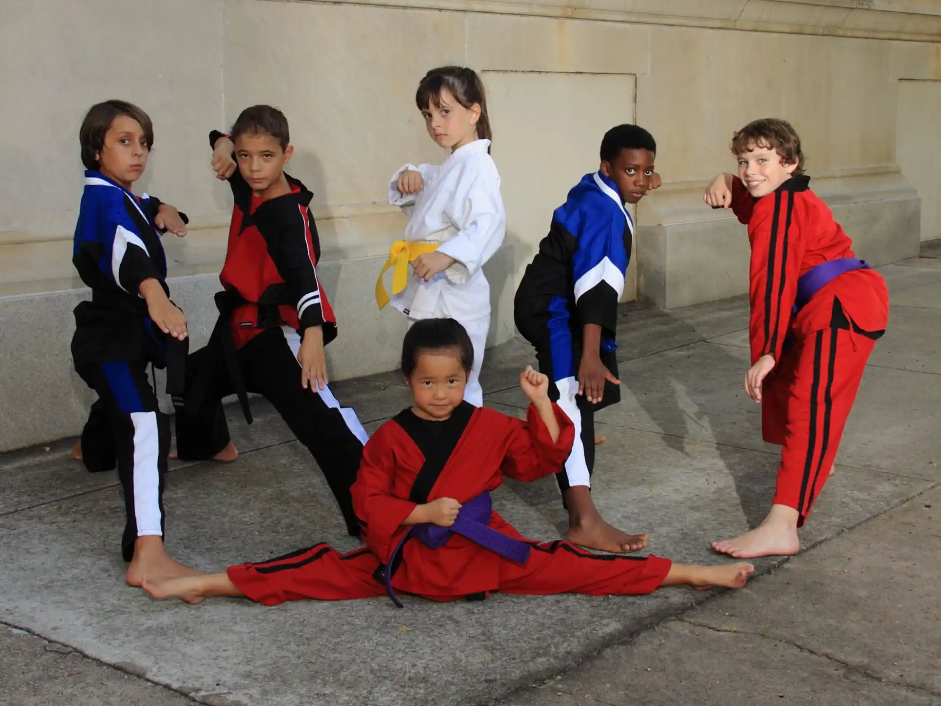 a group of children in uniform