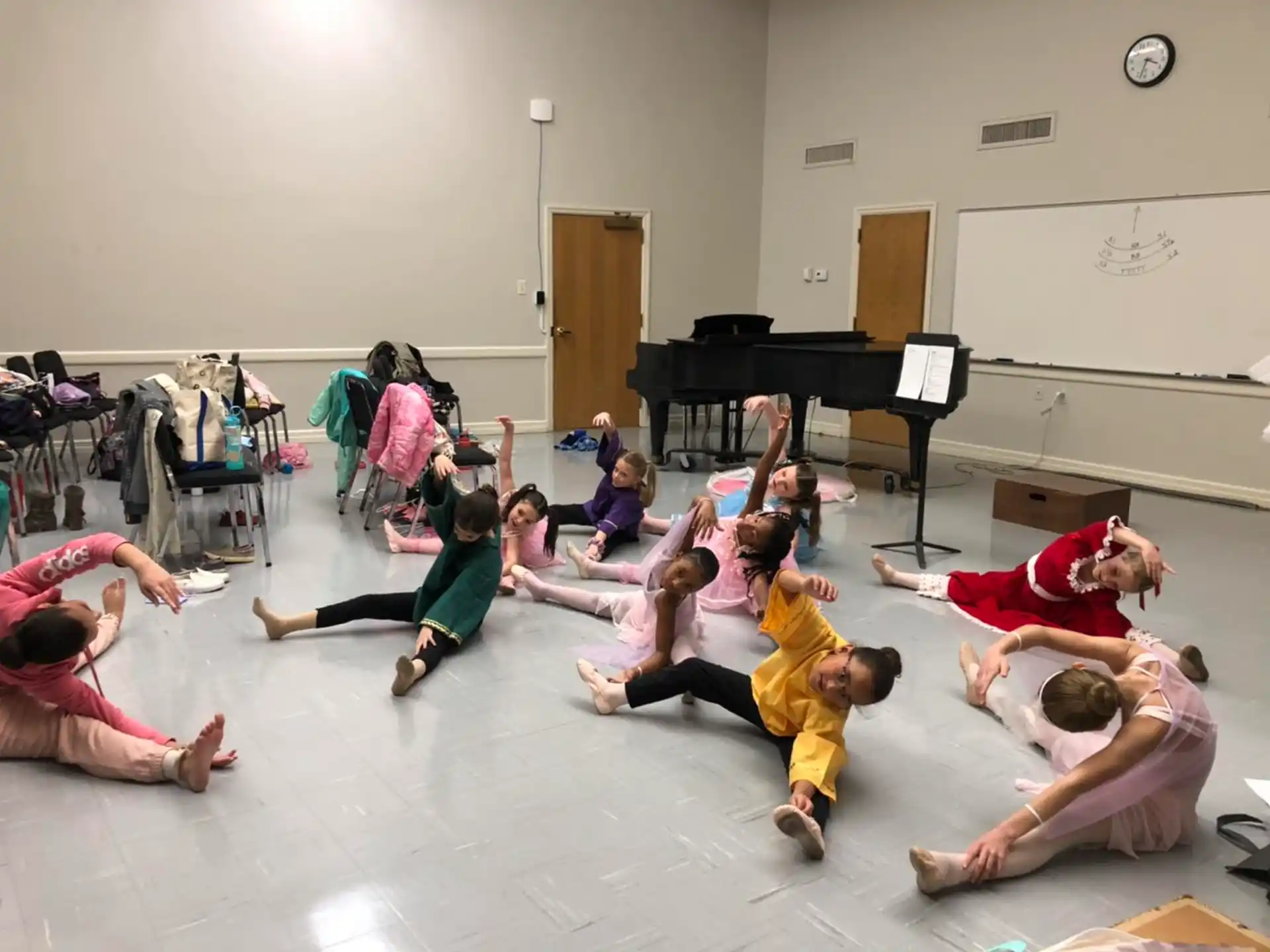 a group of people in a circle