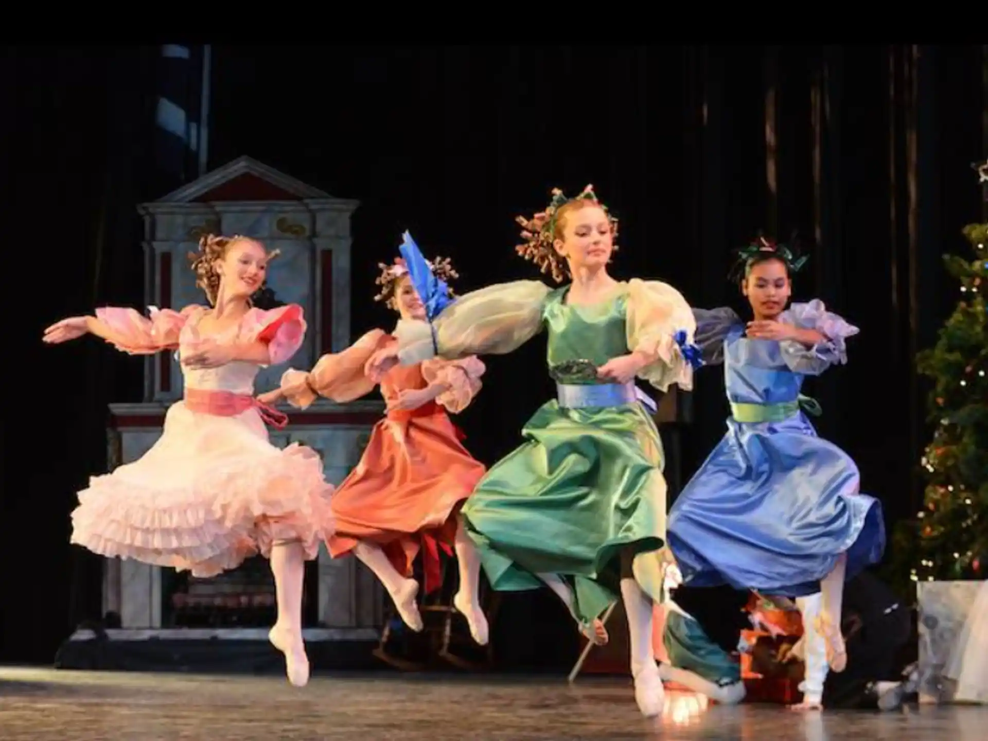 a group of women dancing
