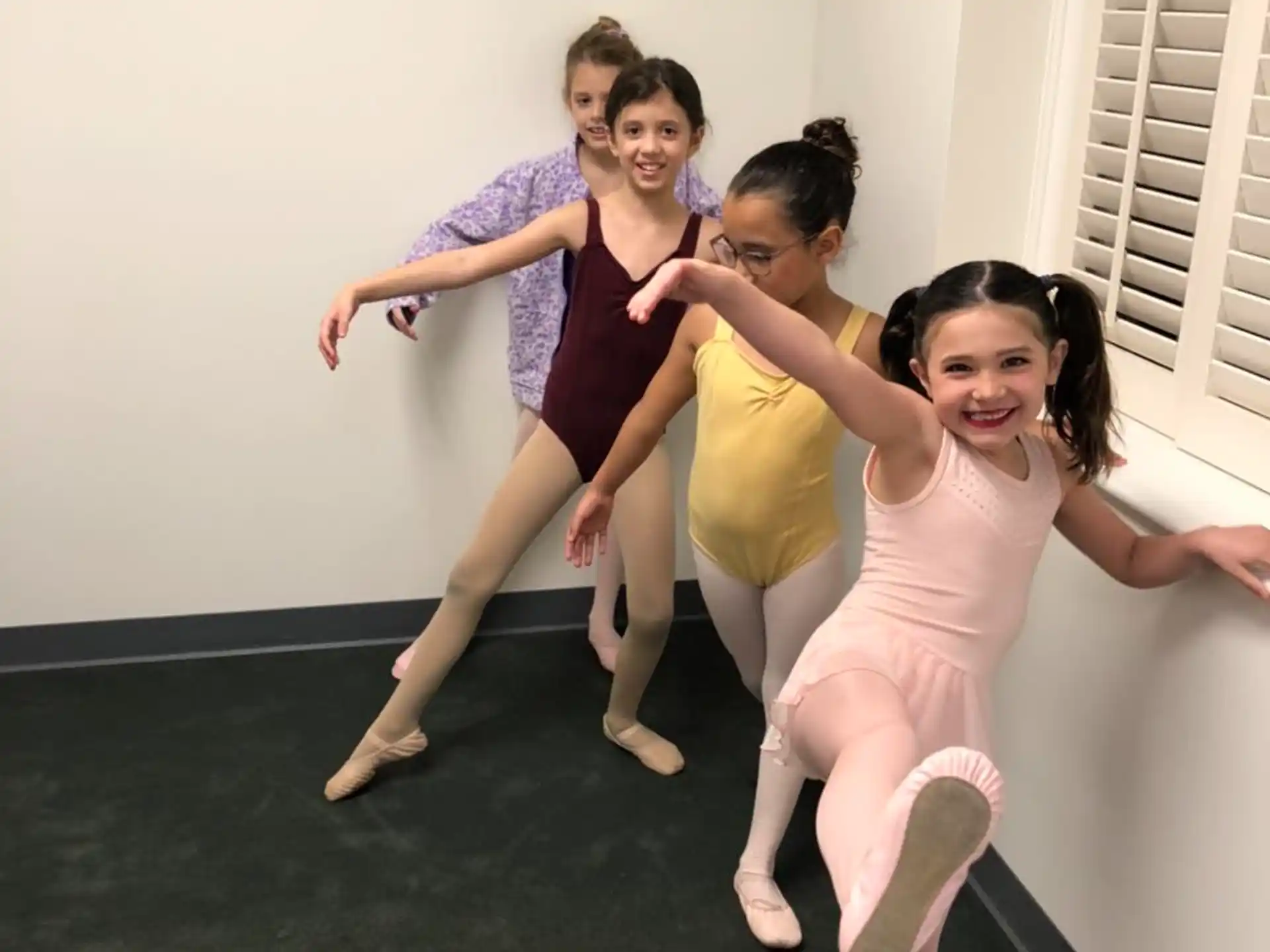 a group of girls dancing