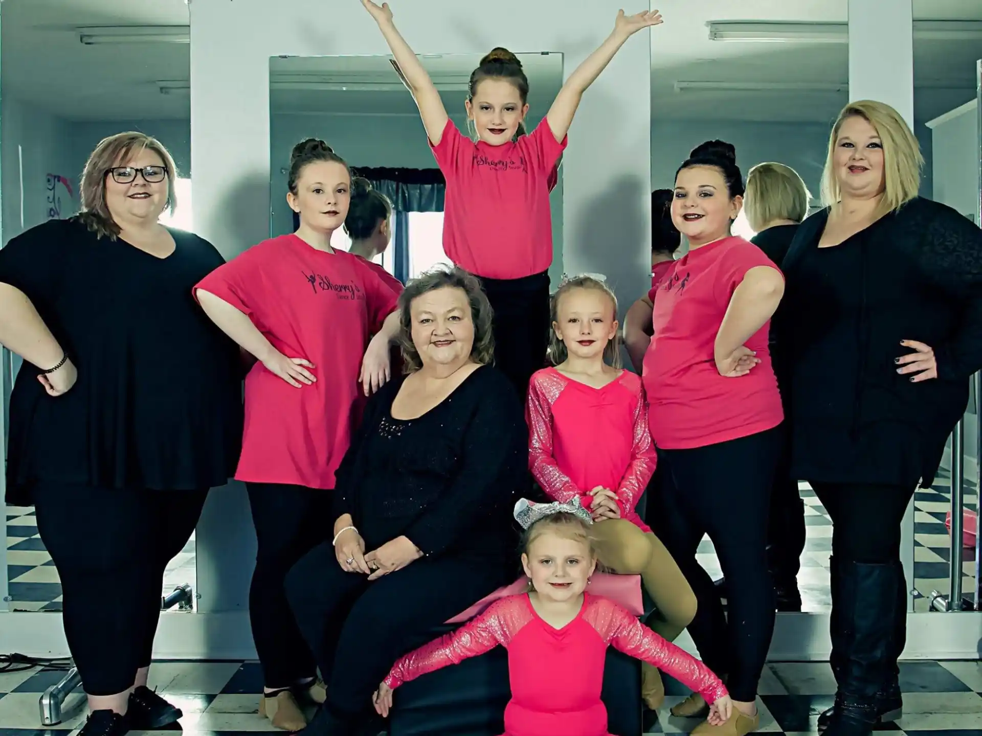 a group of people posing for a photo