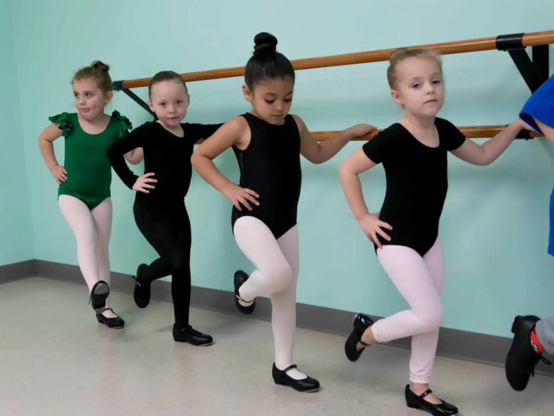 a group of children dancing