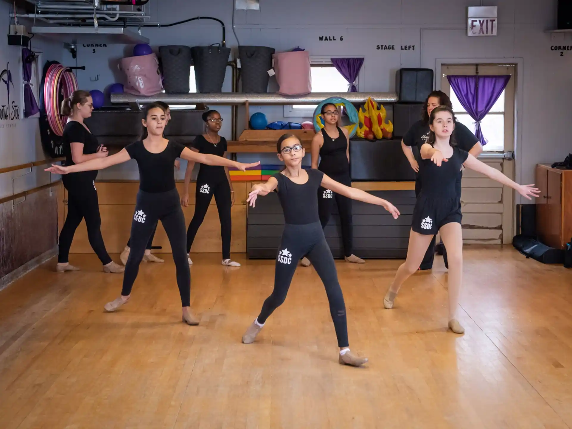 a group of women dancing