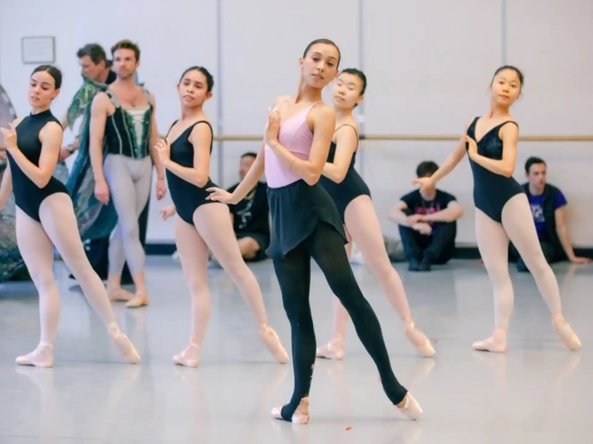 a group of women dancing