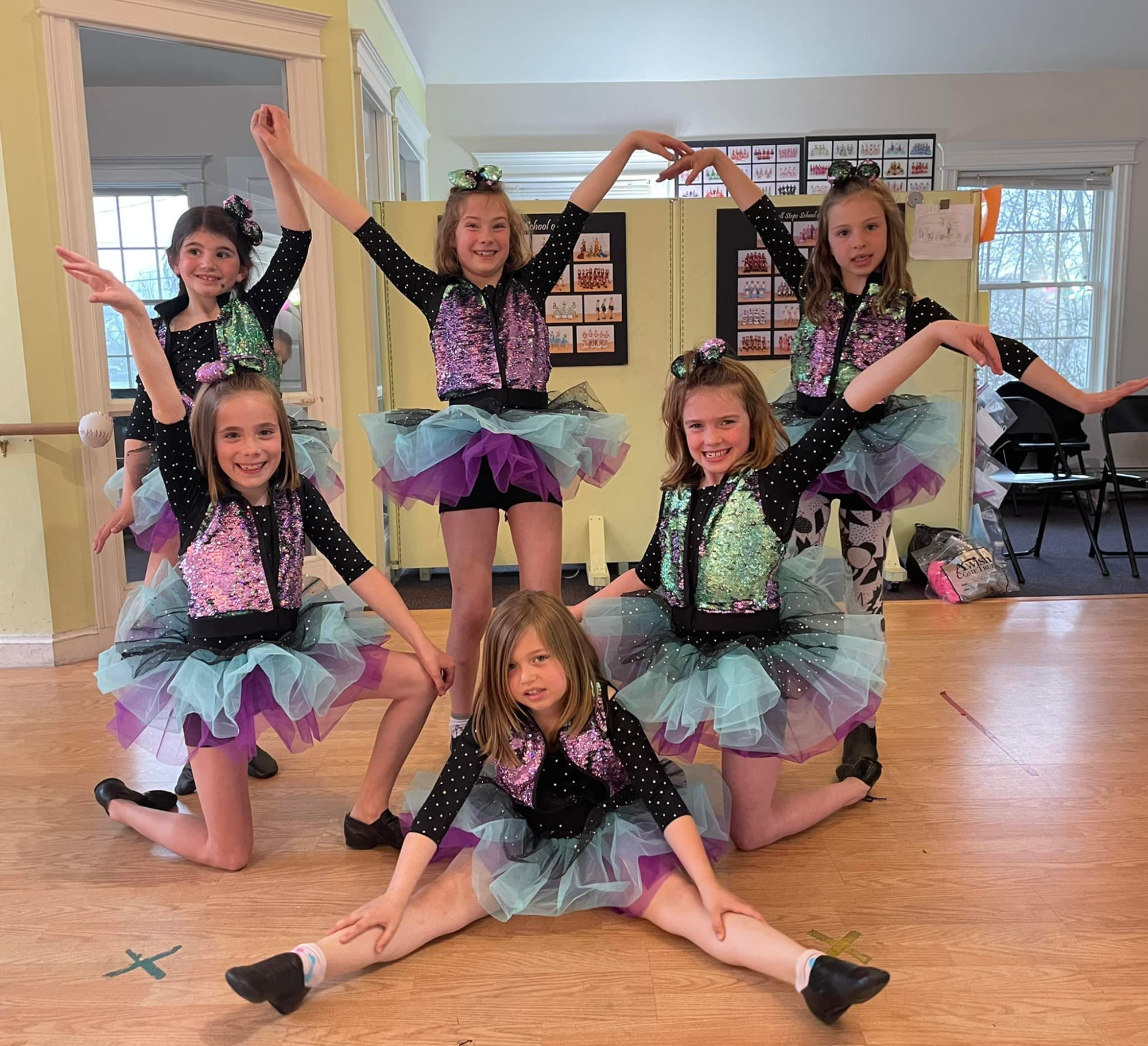 a group of girls in a room