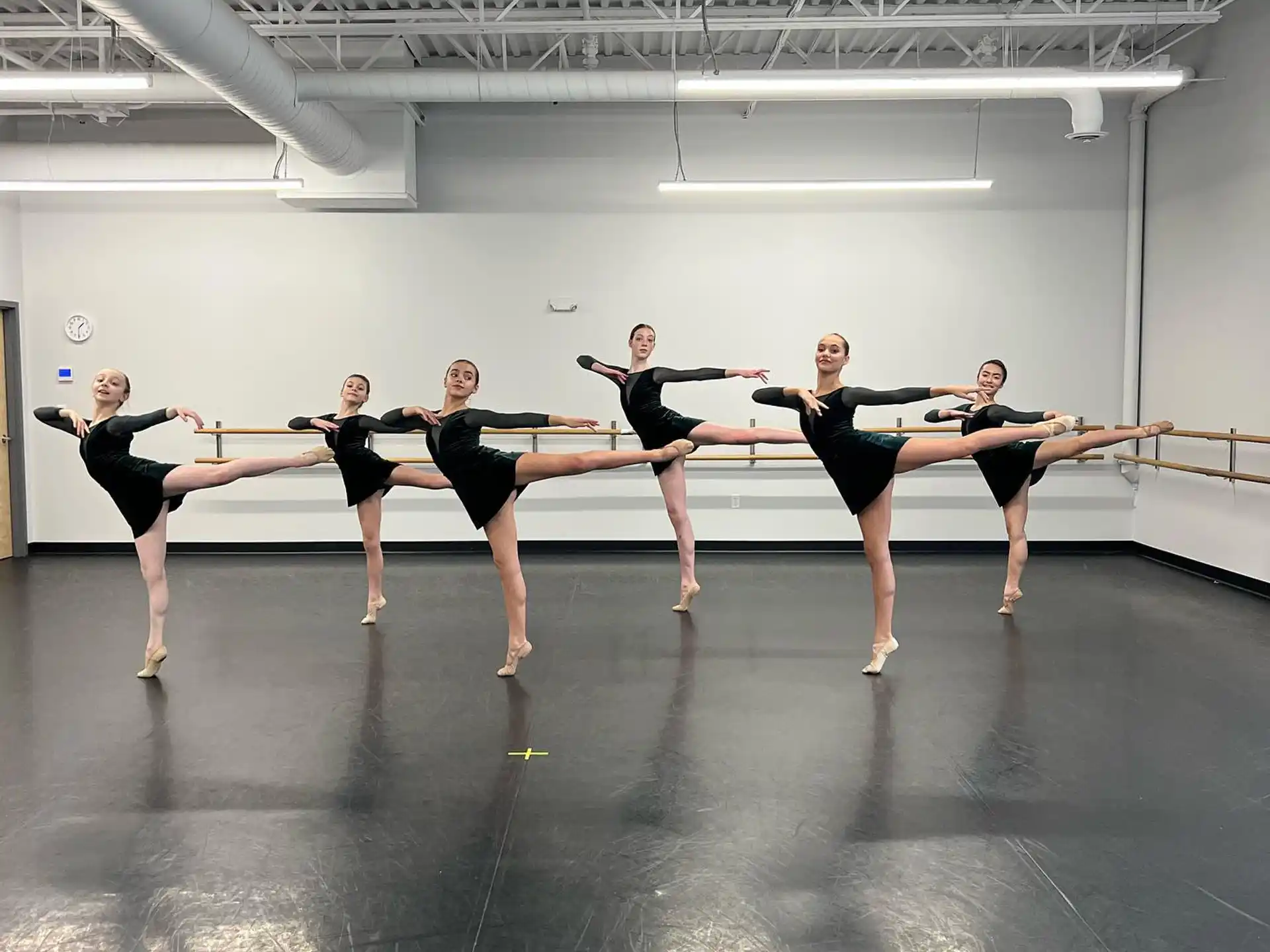 a group of women exercising
