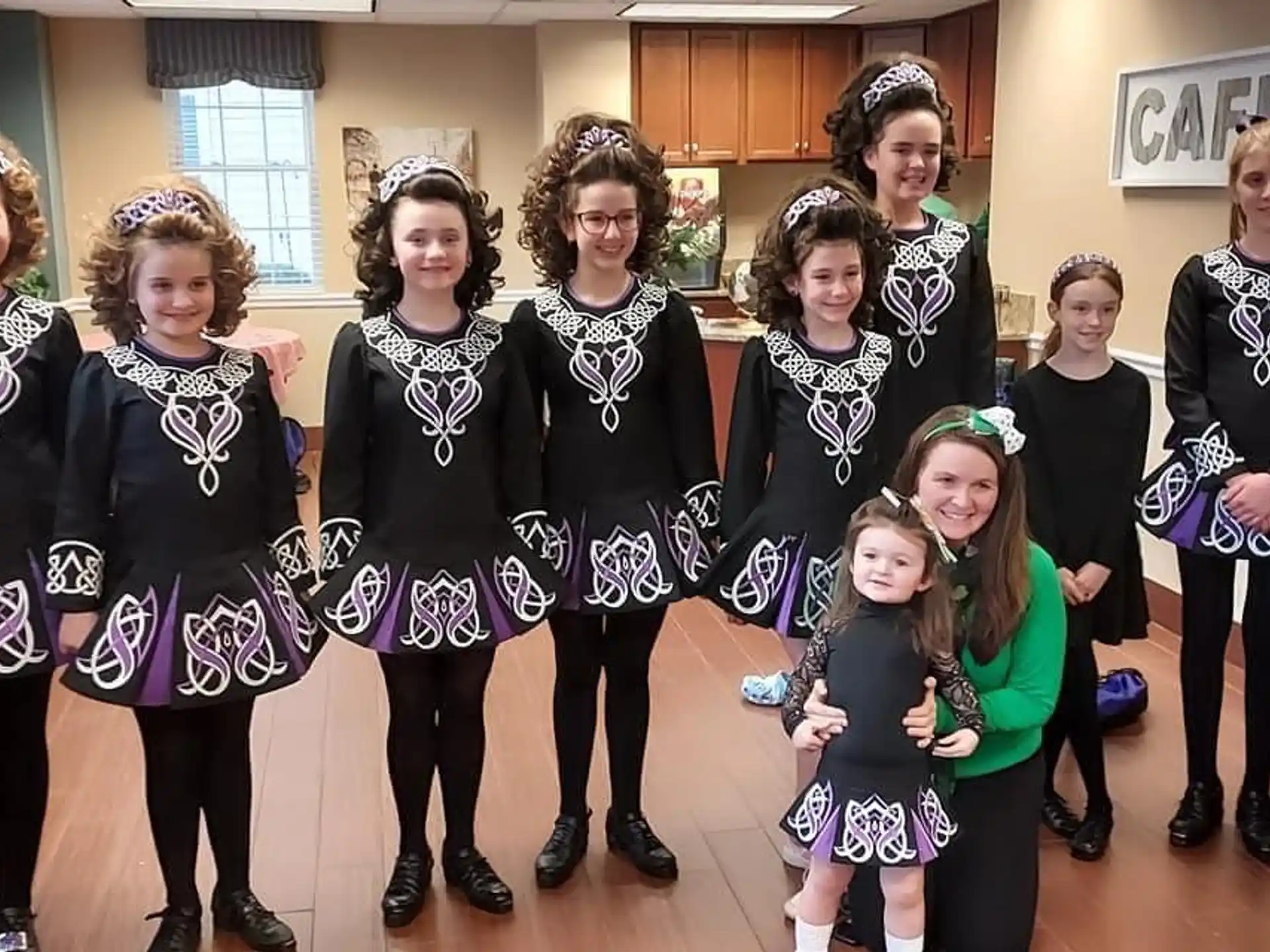 a group of girls in a room