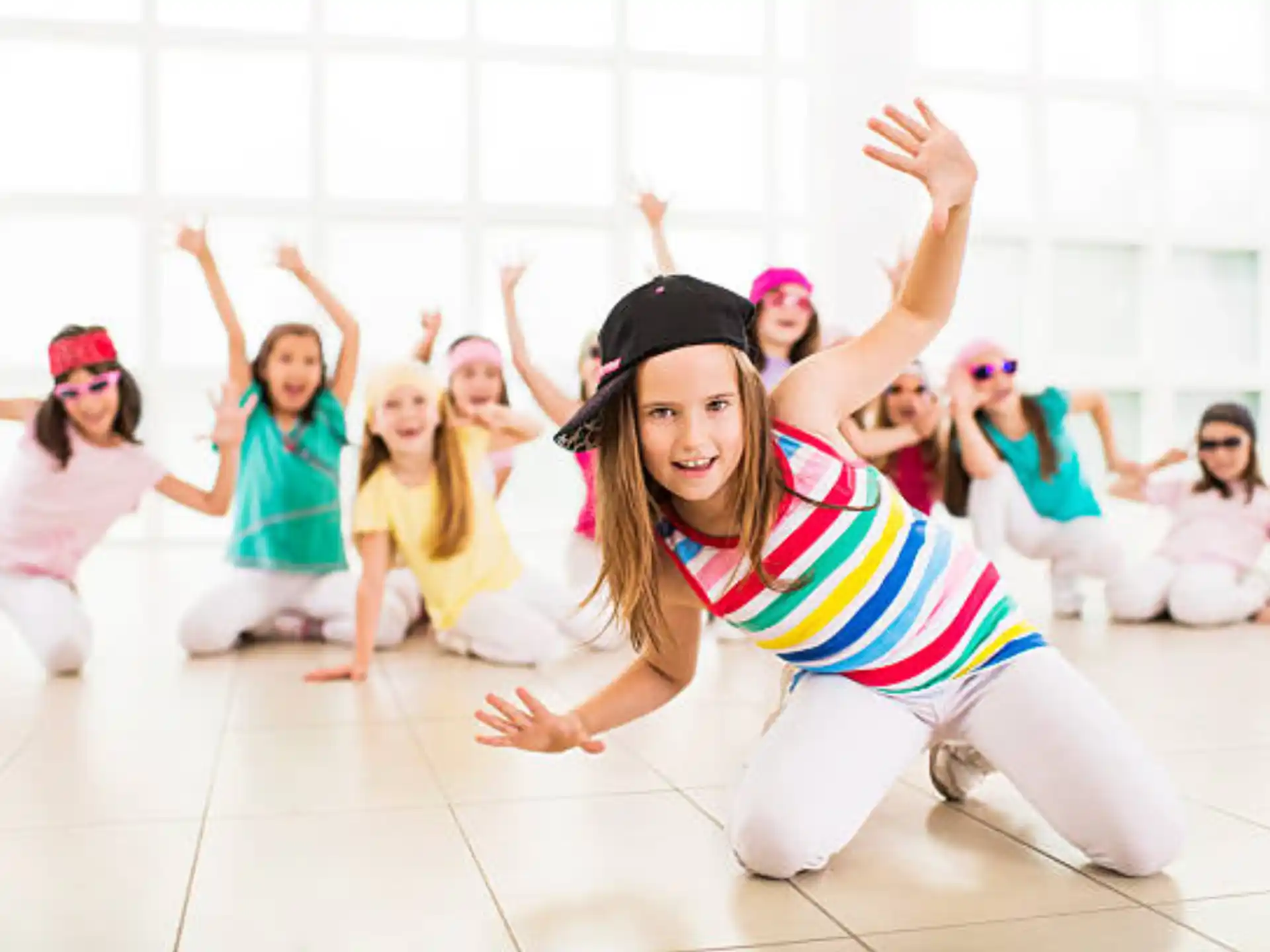 a group of girls in a room