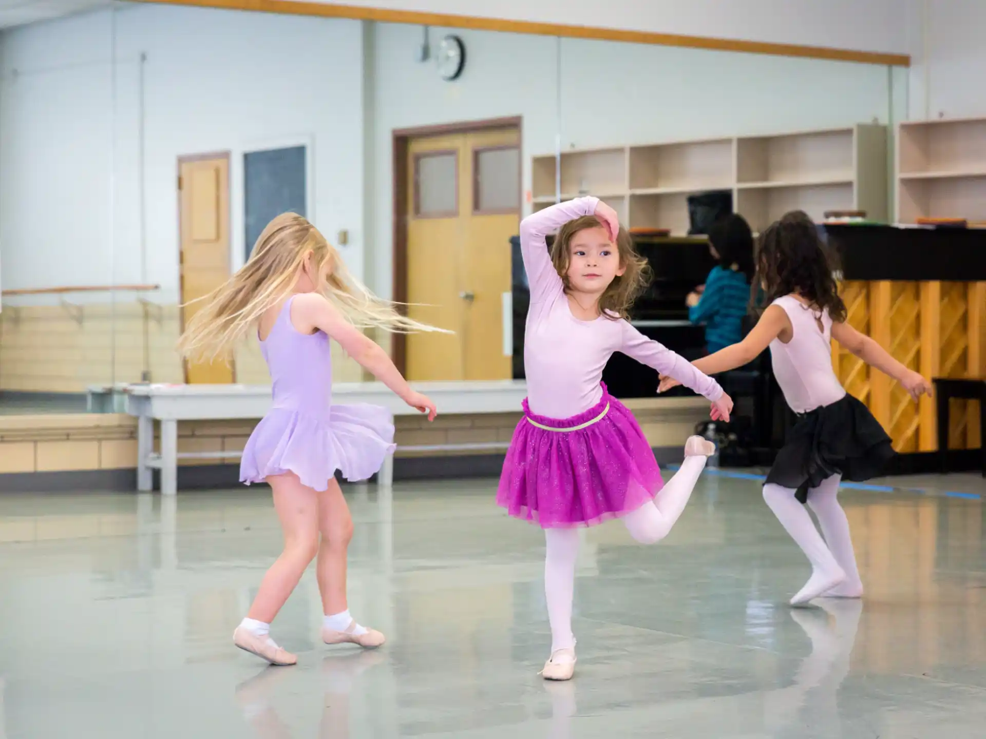 a group of girls dancing