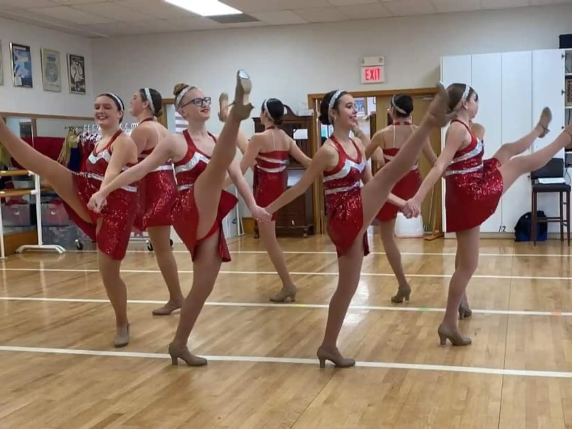 a group of women dancing
