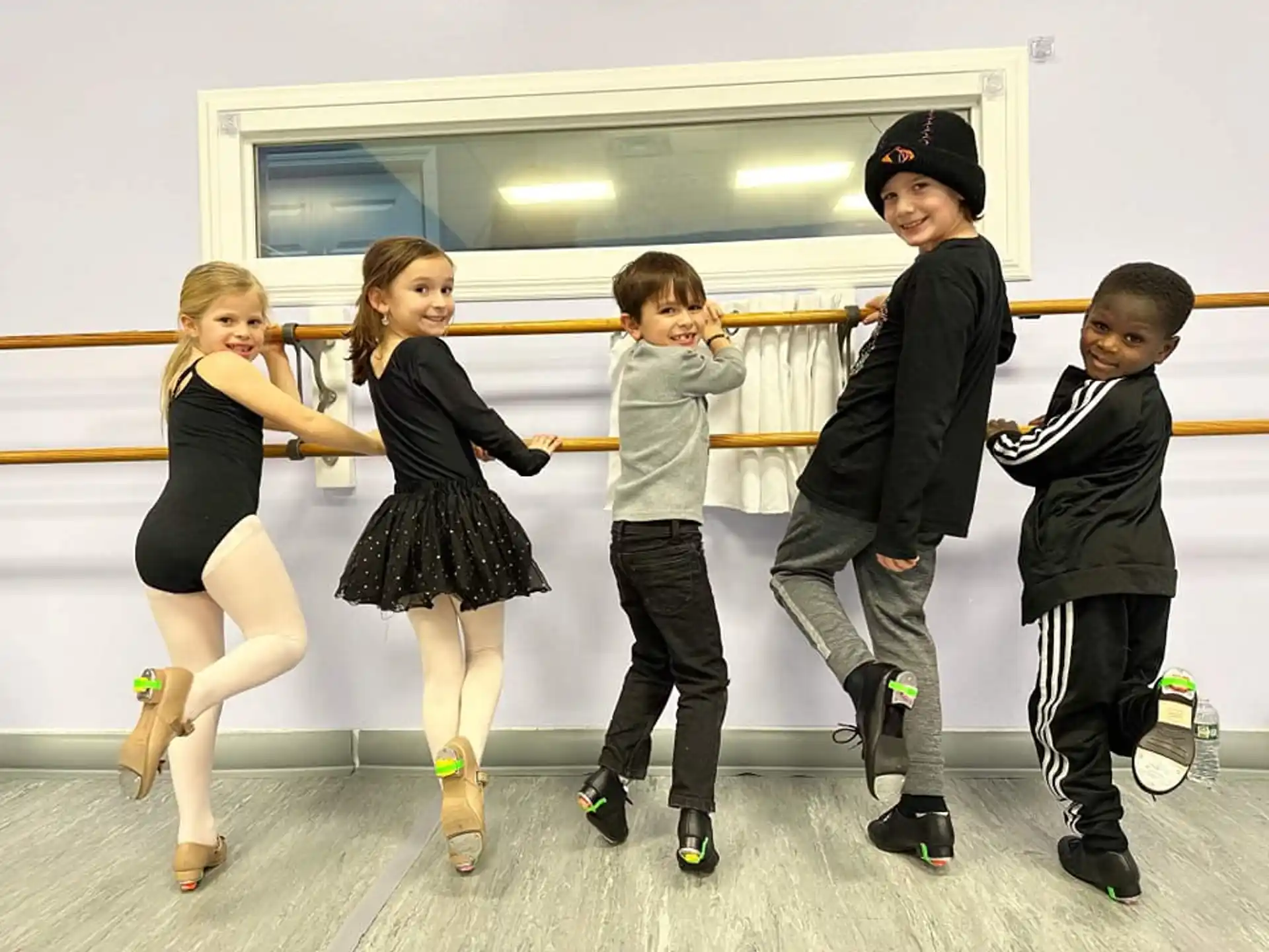 a group of people dancing