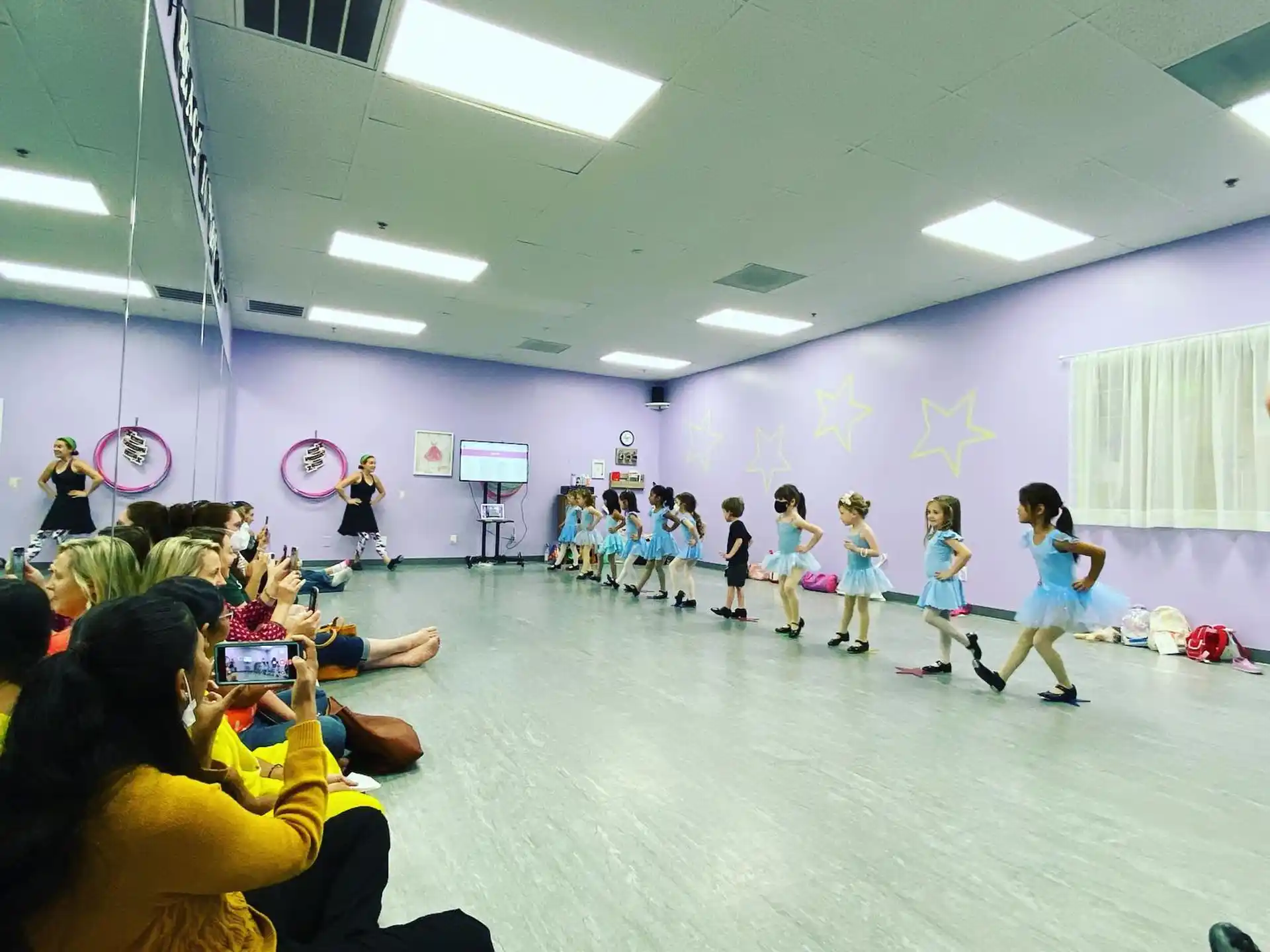 a group of people in a room