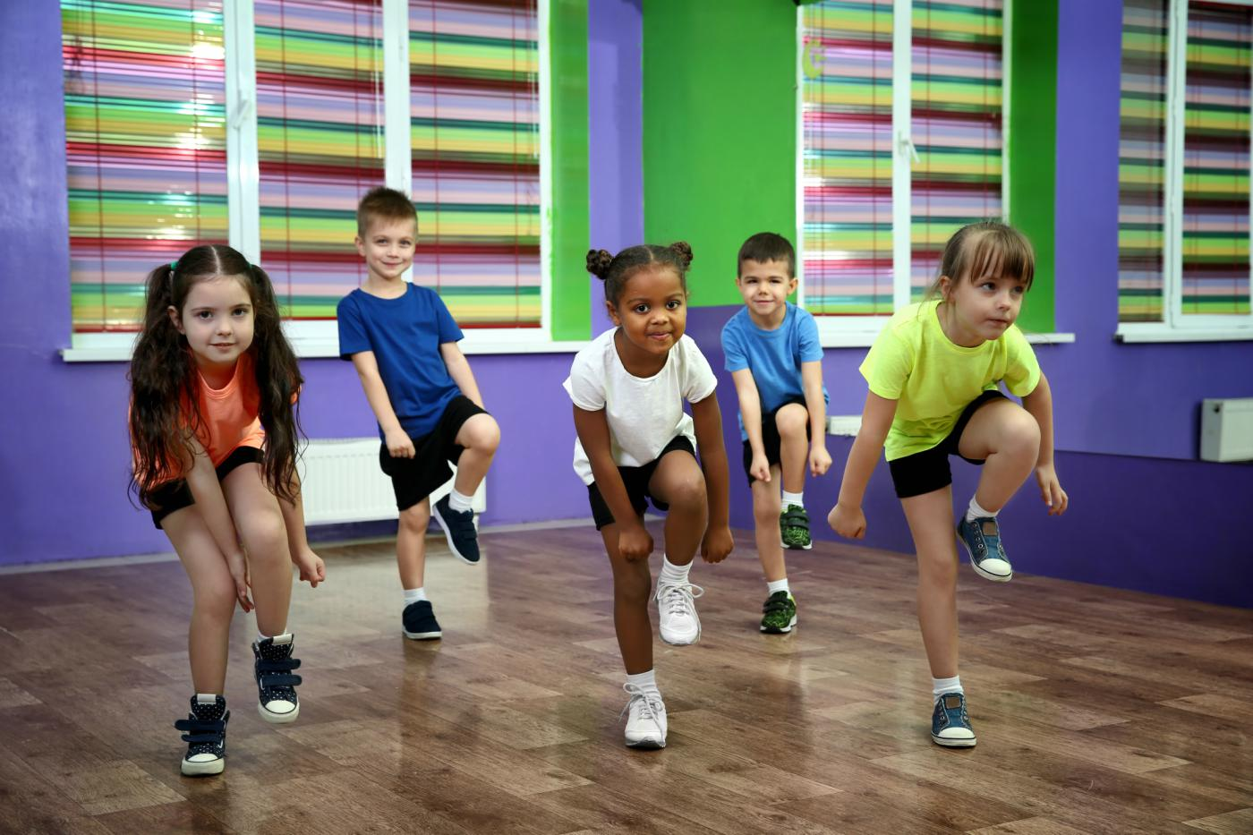 a group of children posing for a photo