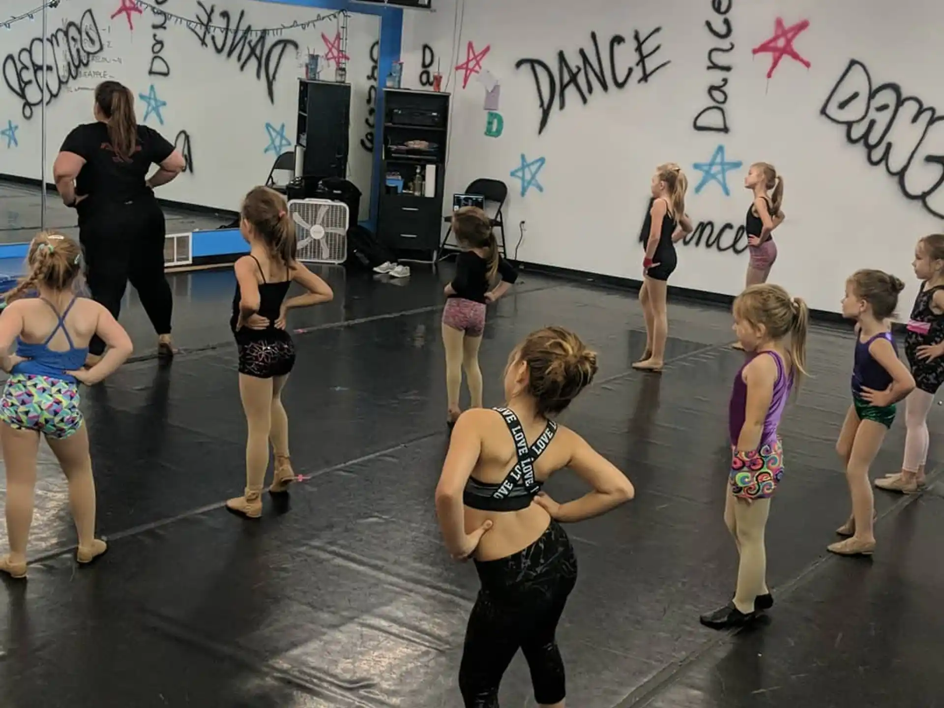 a group of people dancing