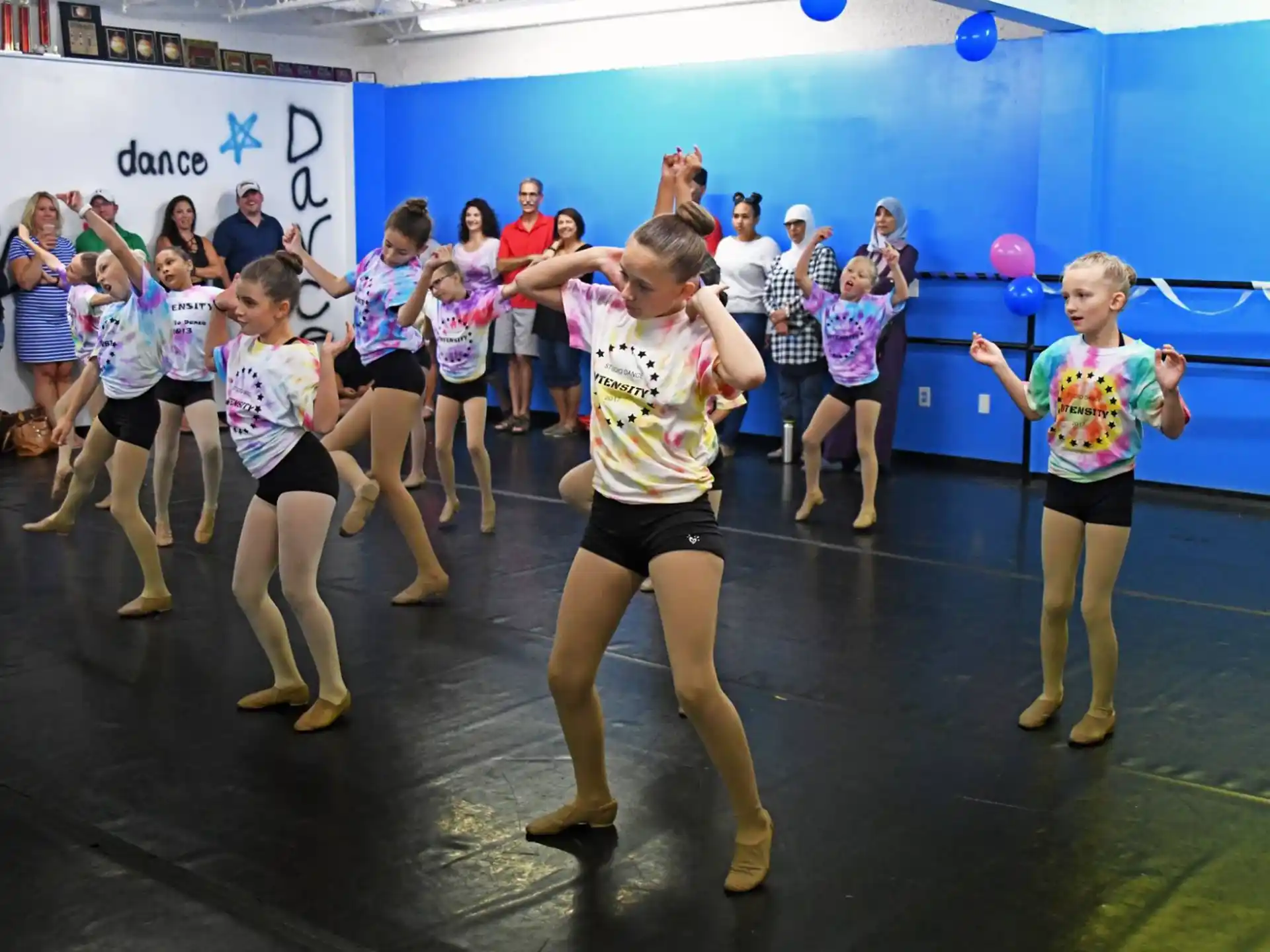 a group of women dancing