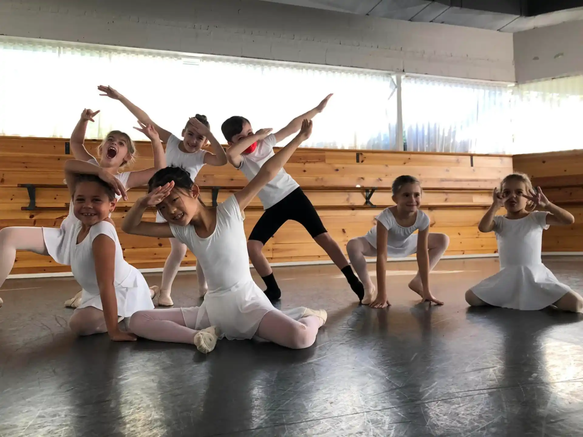 a group of people dancing