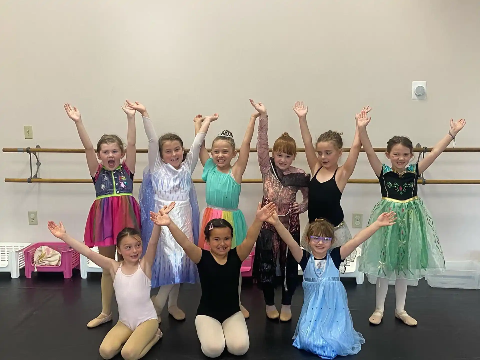 a group of children in clothing