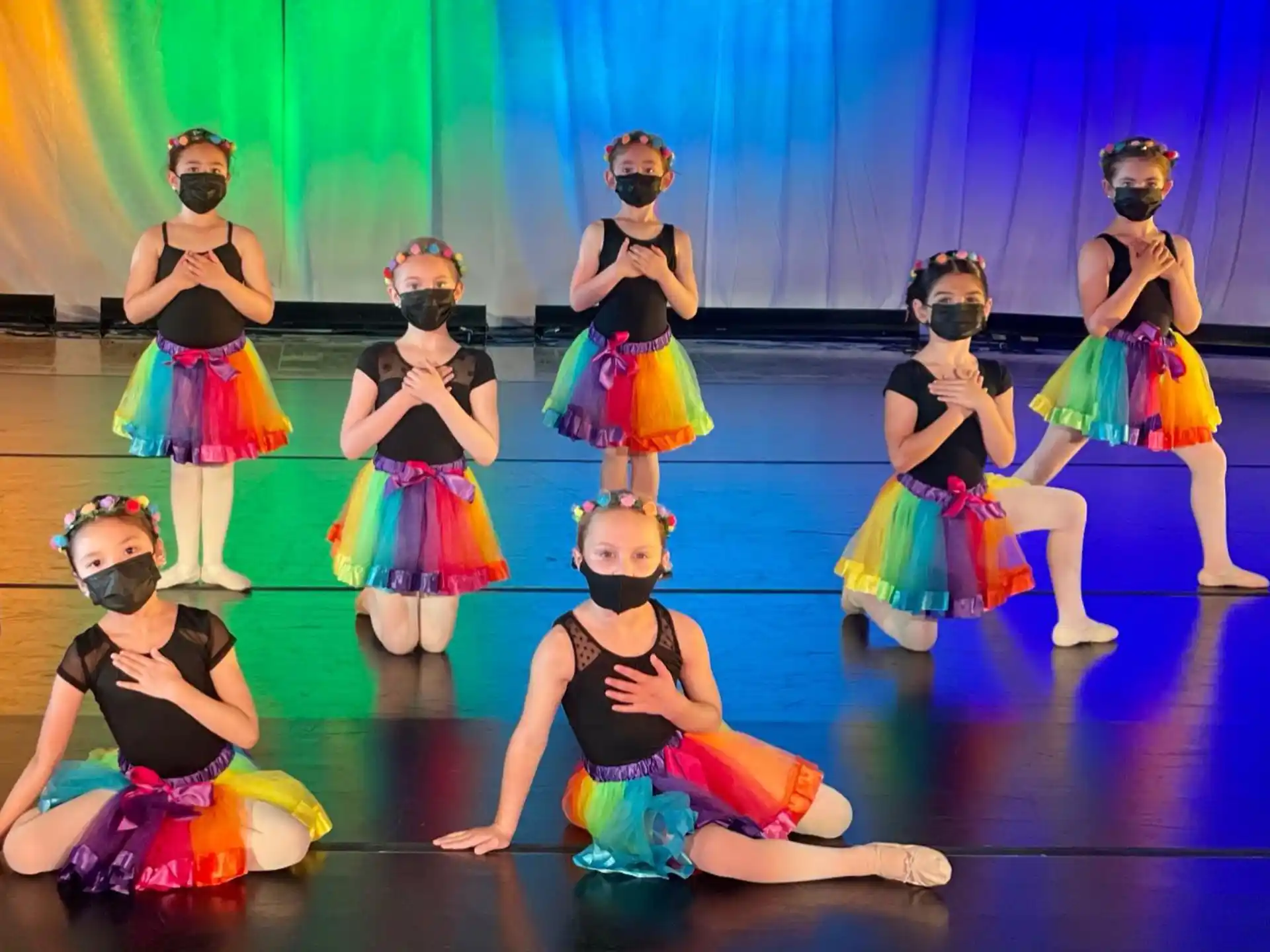 a group of women dancing on a stage