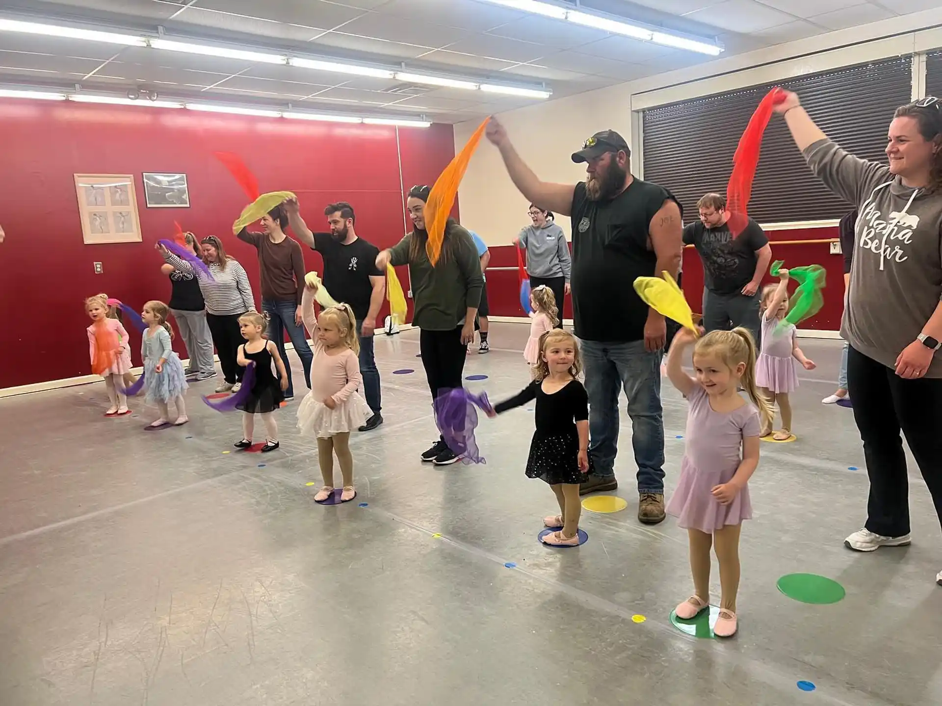 a group of people dancing