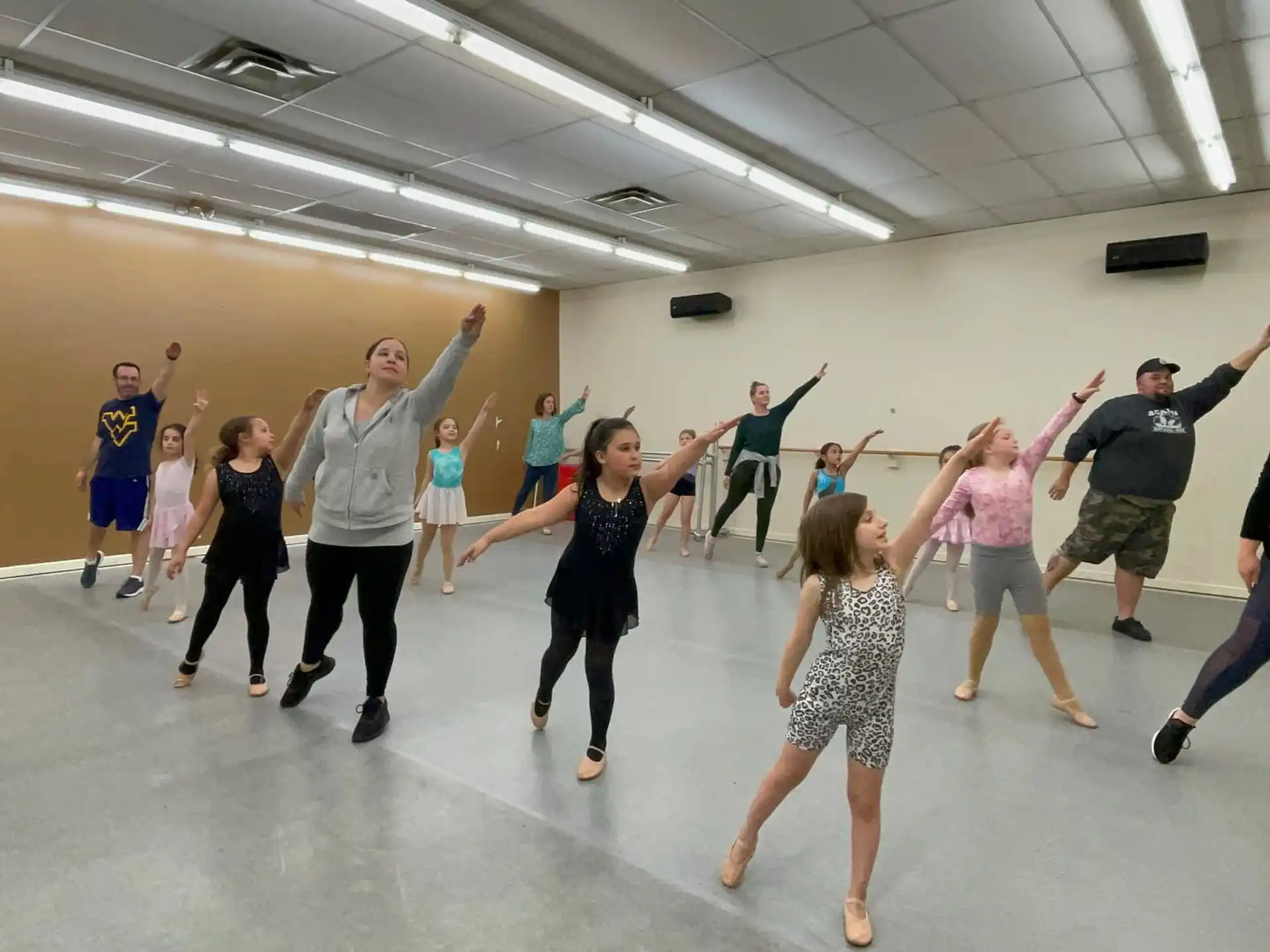 a group of people dancing