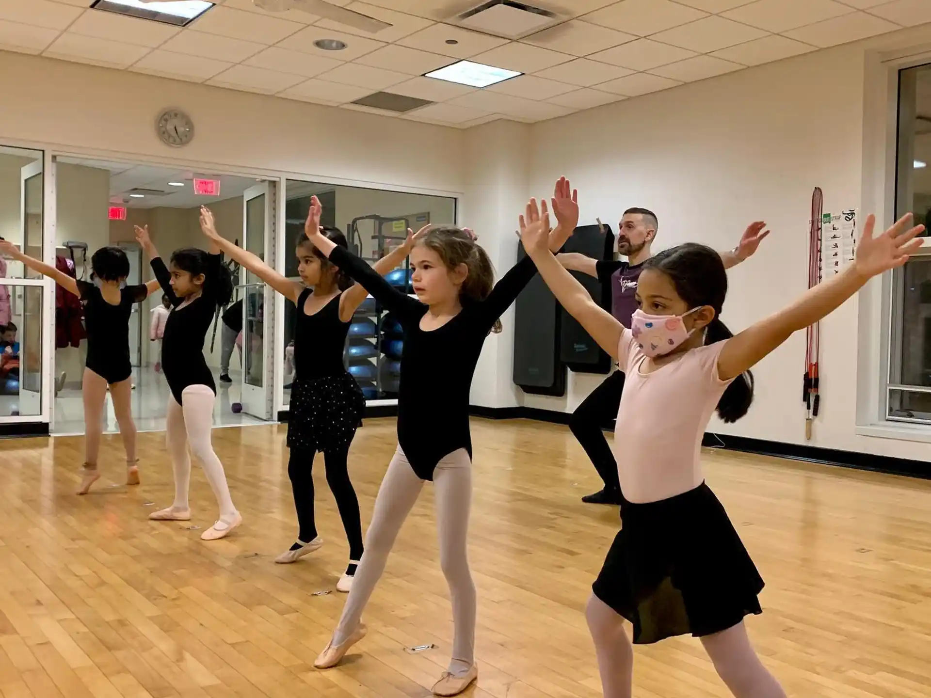 a group of people dancing