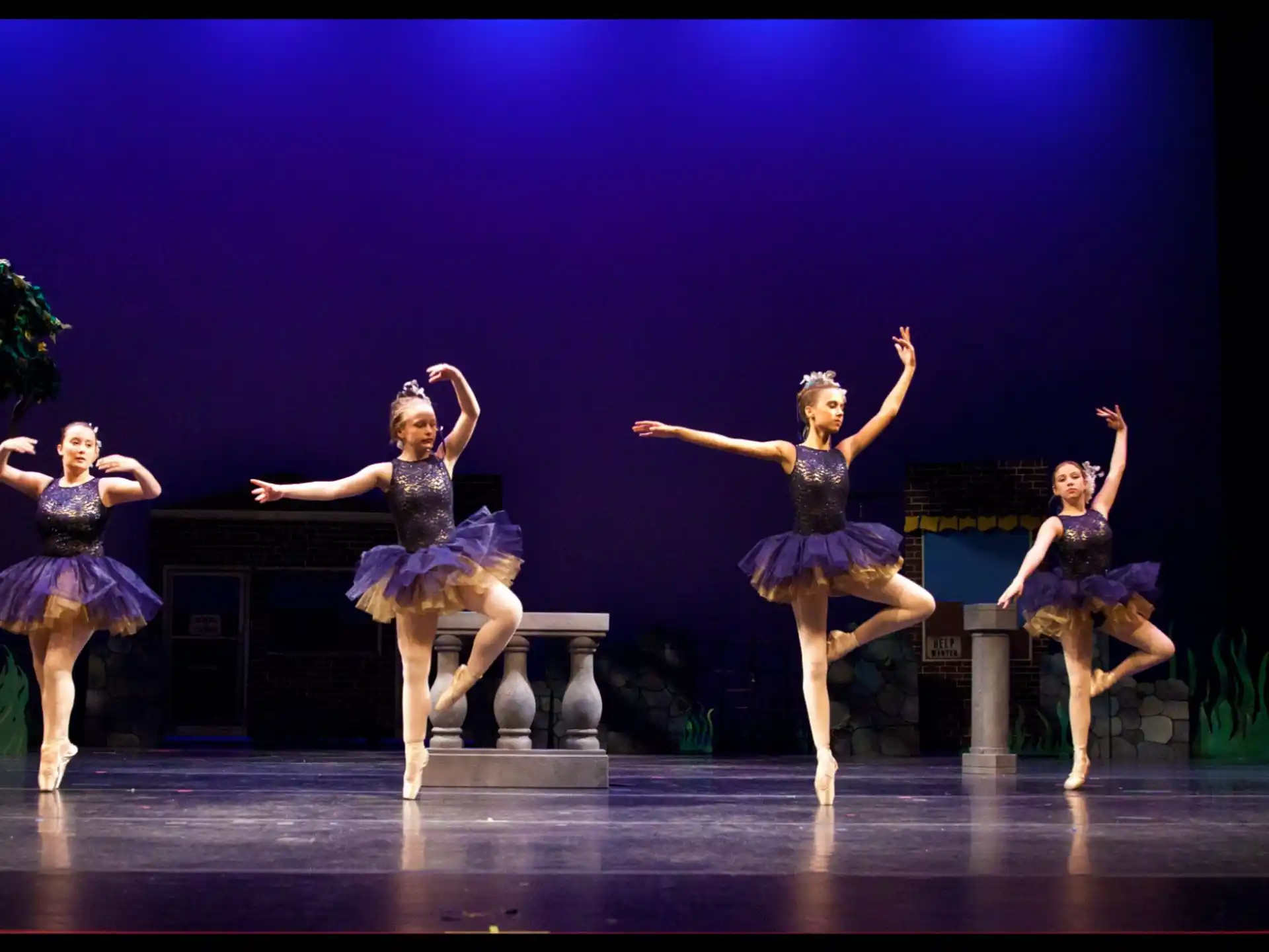 a group of women dancing on a stage