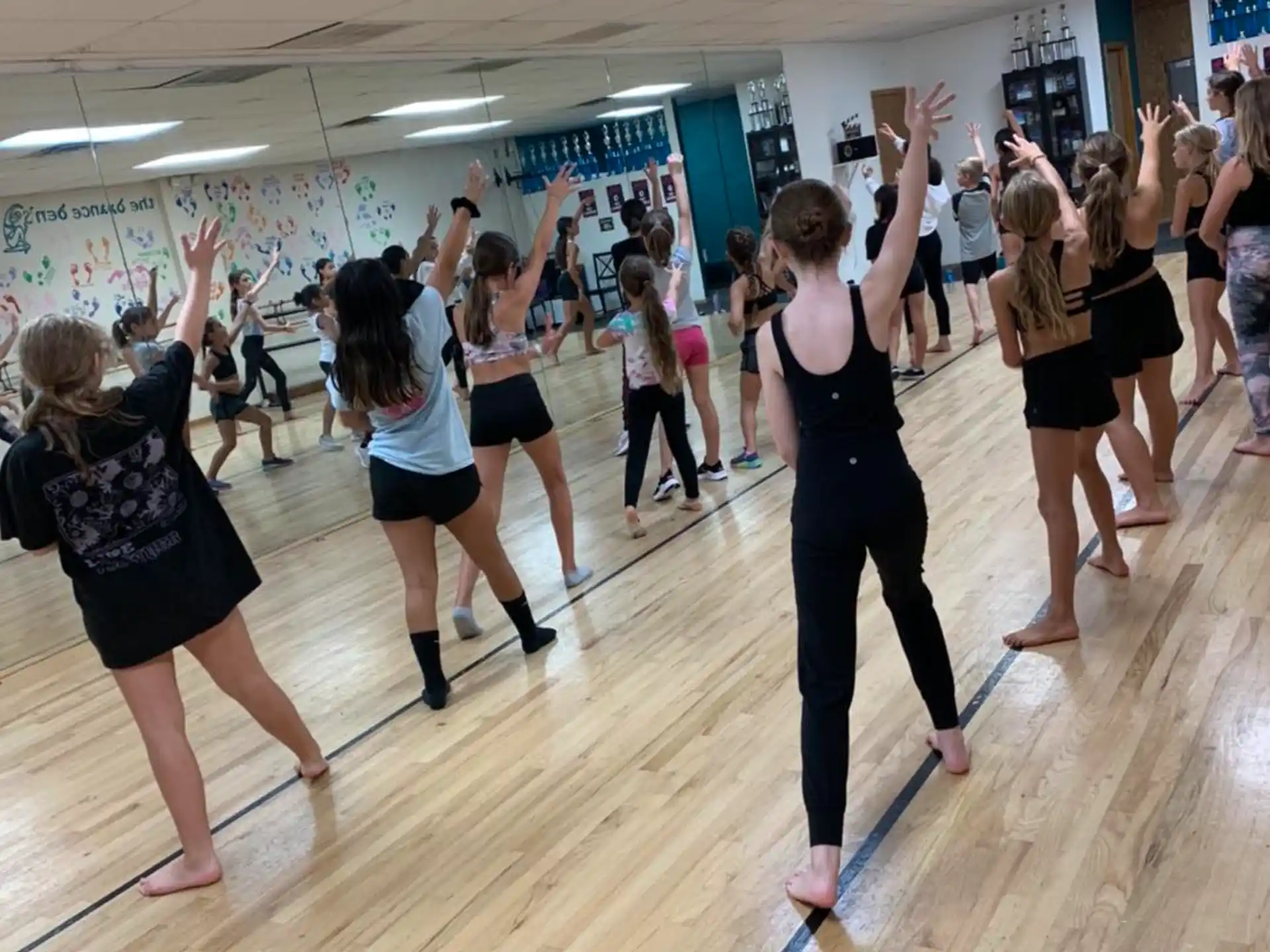 a group of people dancing