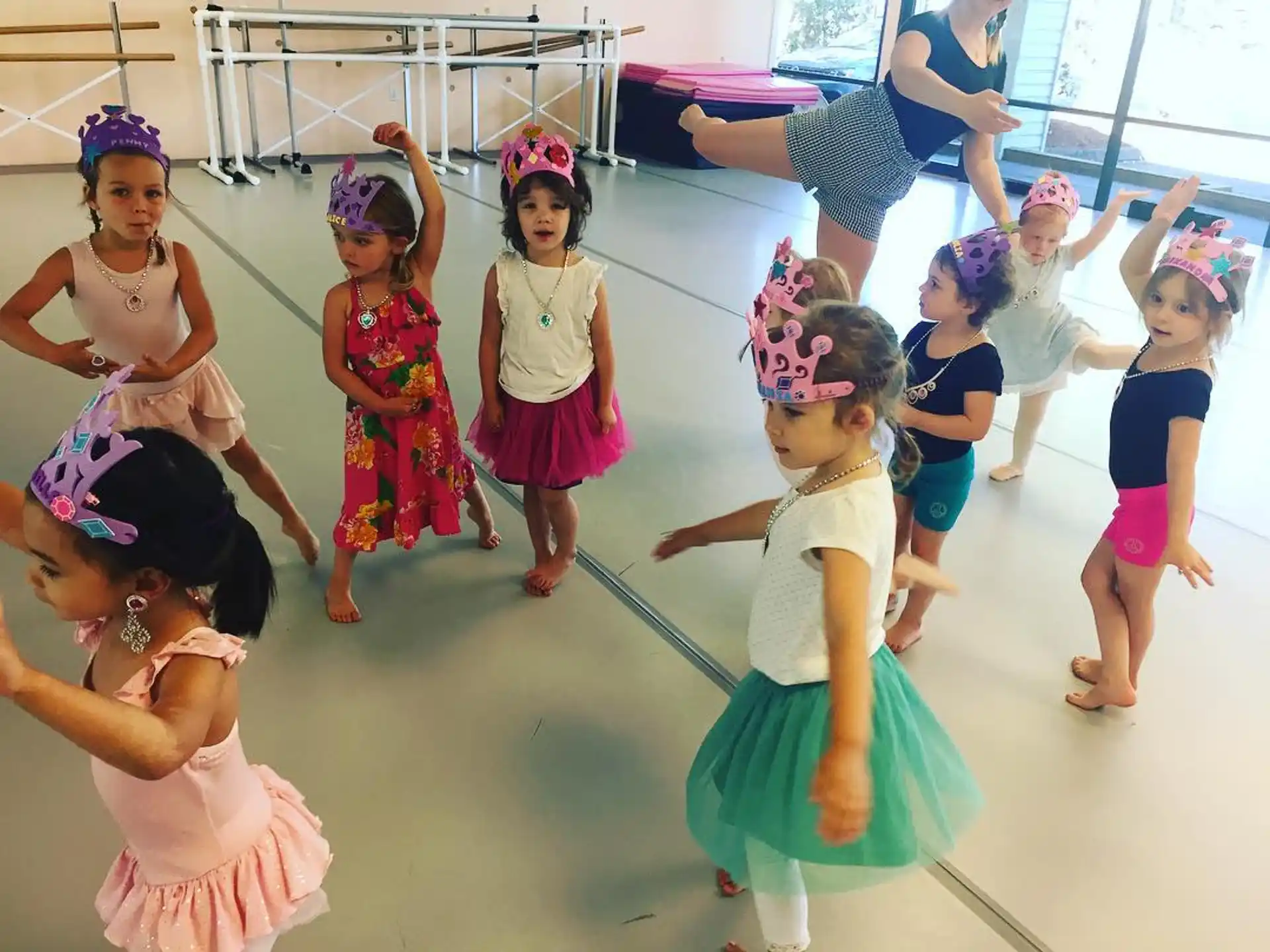 a group of girls dancing