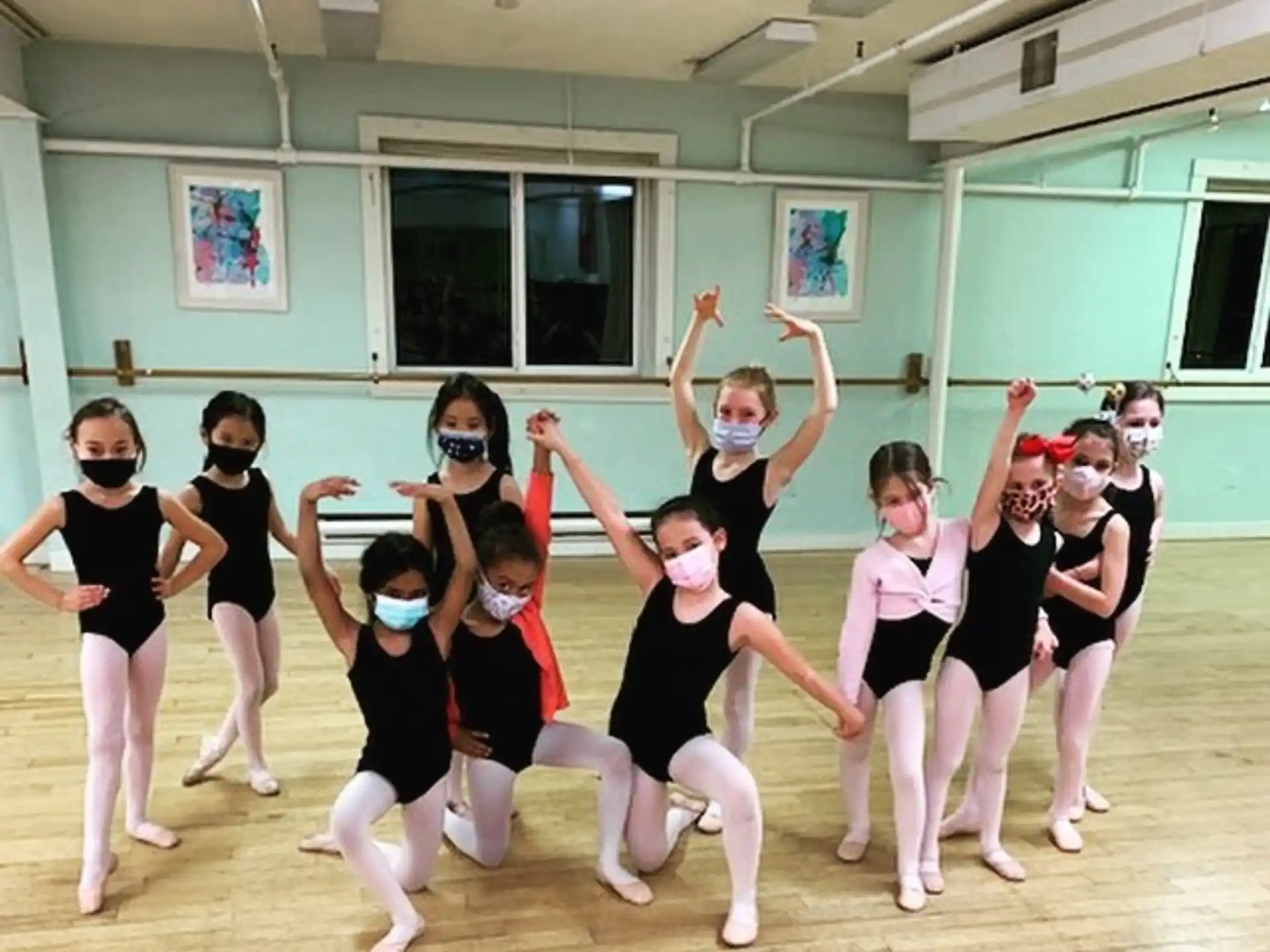 a group of women dancing