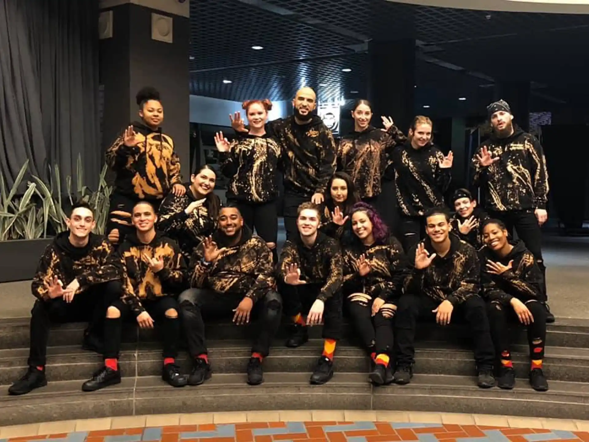 a group of people posing for a photo