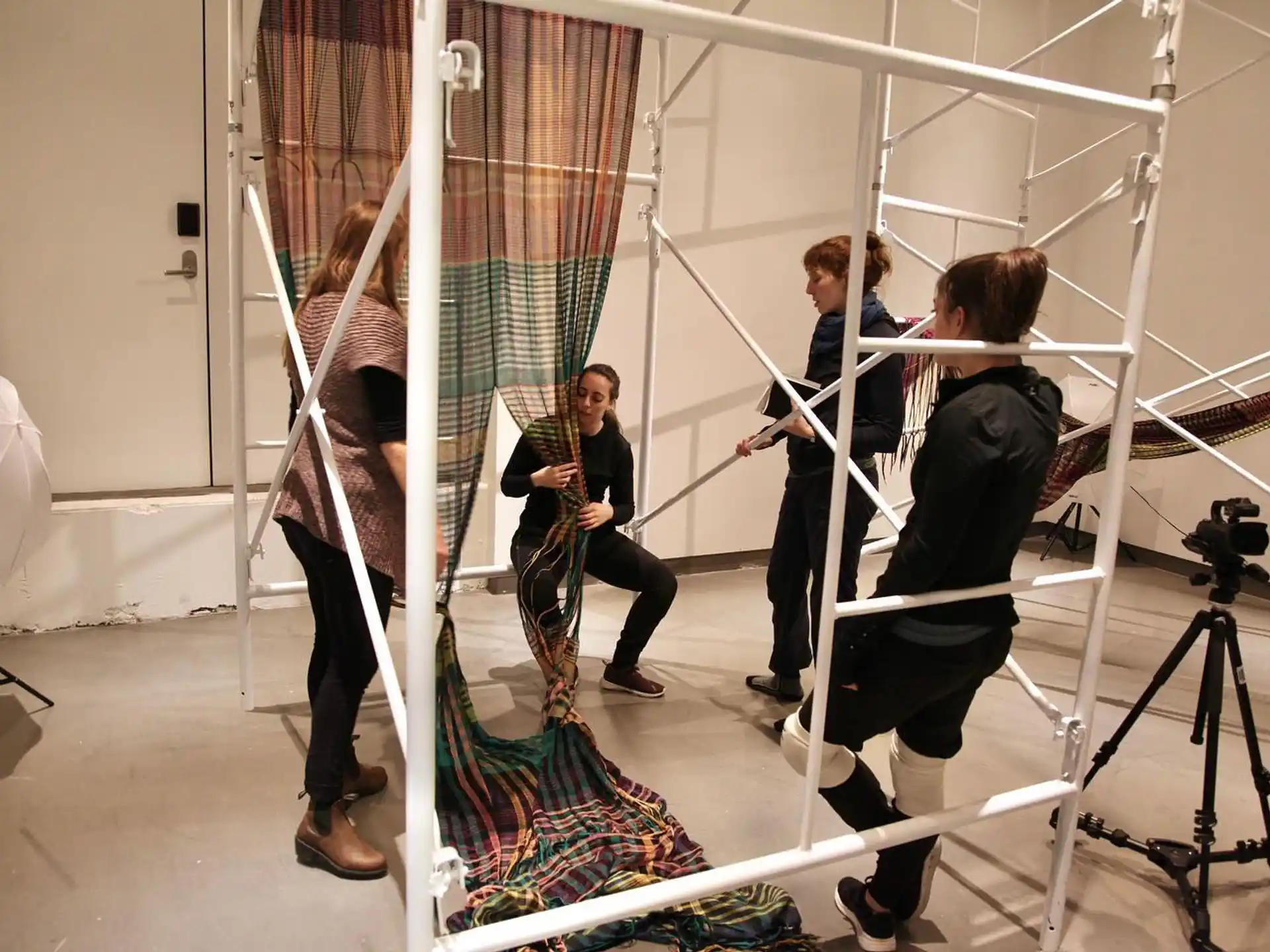 a group of people in a room
