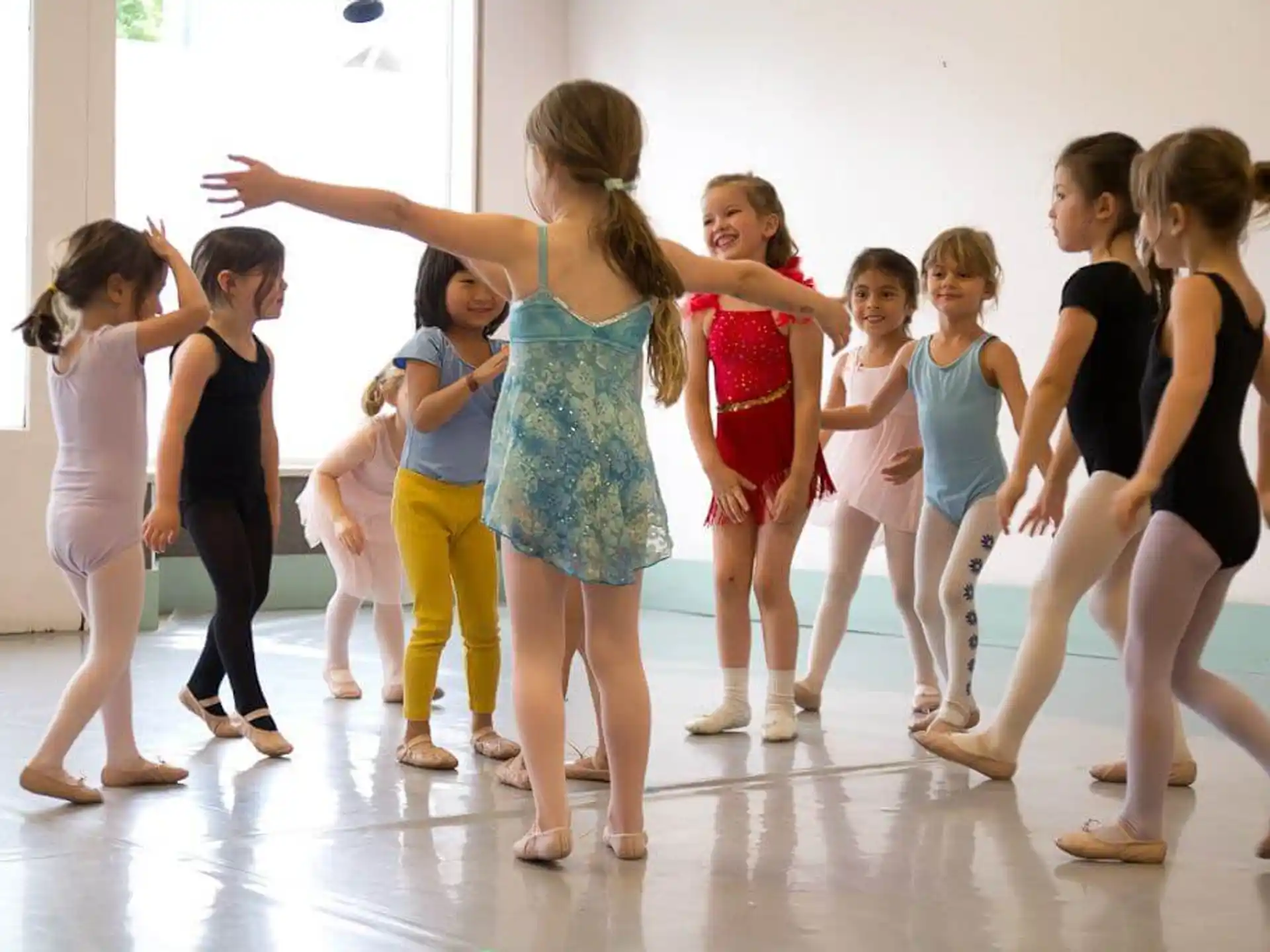 a group of people dancing