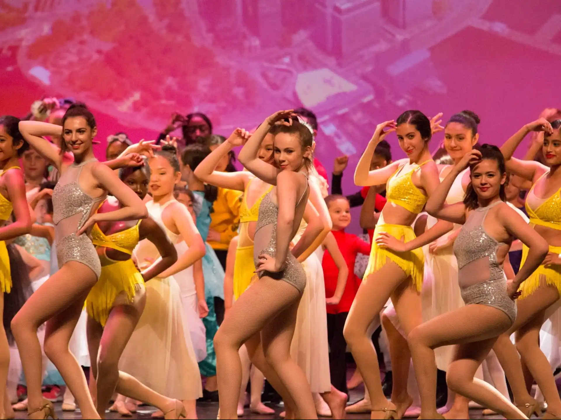a group of women dancing