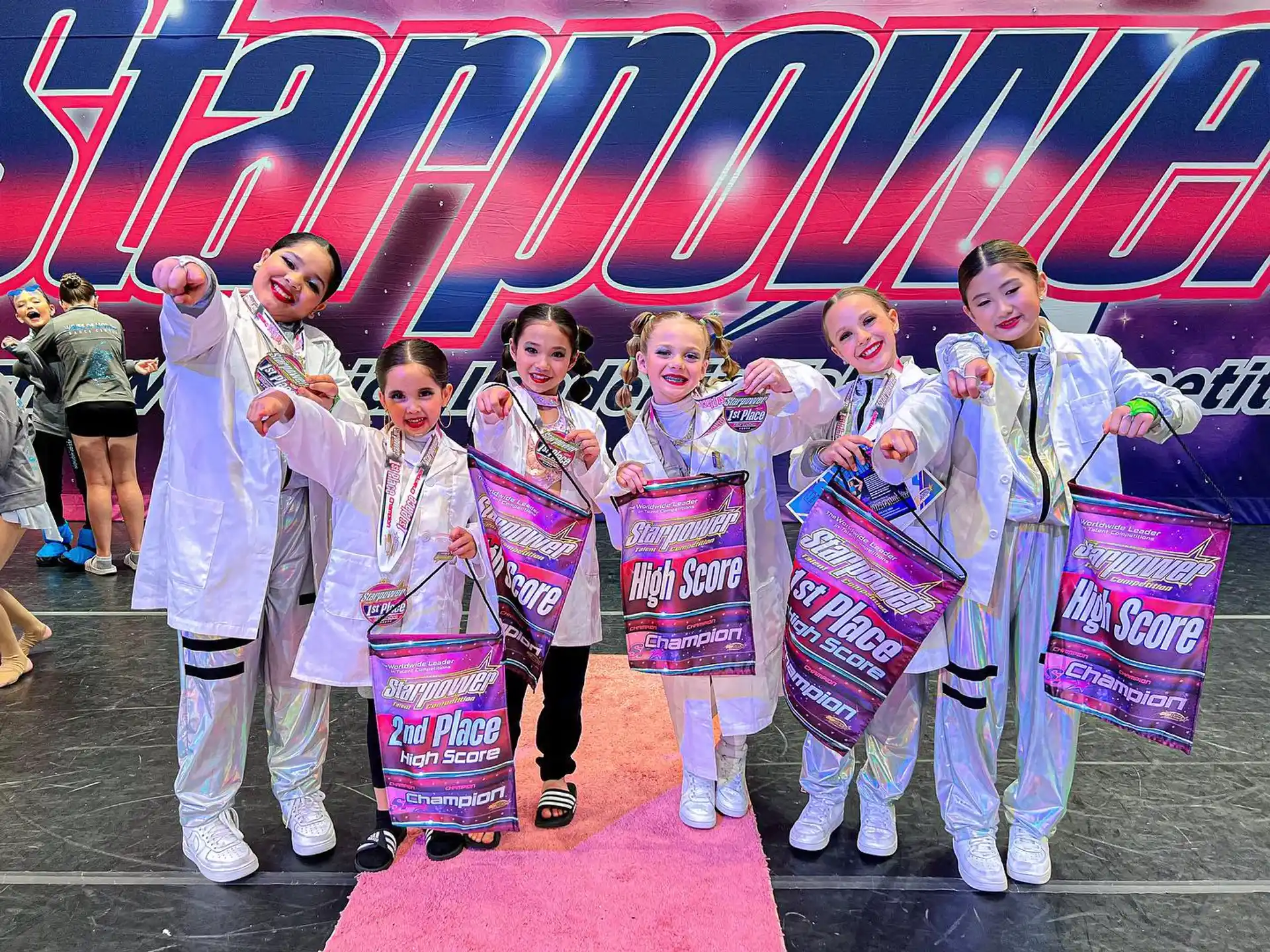 a group of people posing for a photo