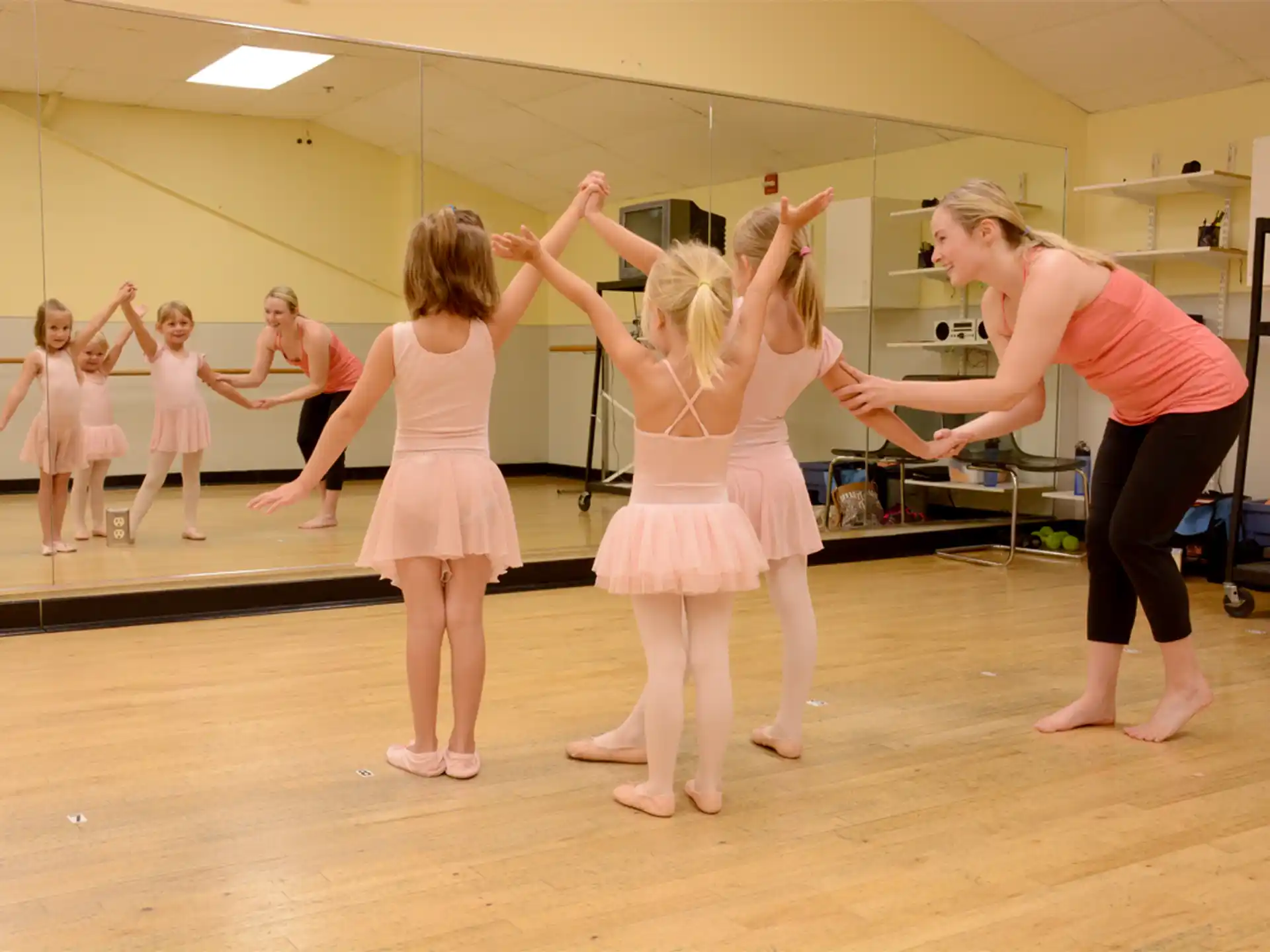 a group of girls dancing