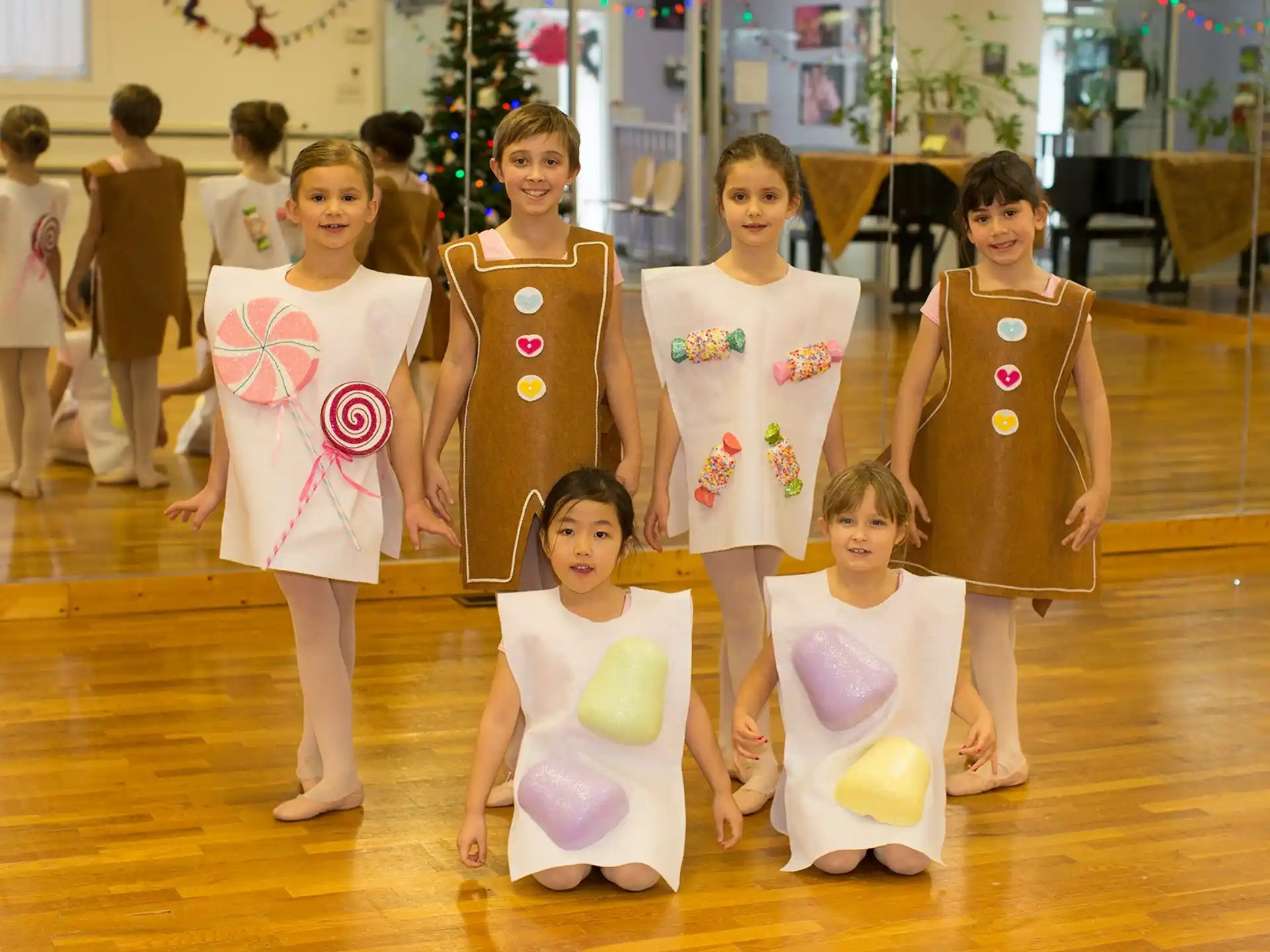 a group of girls wearing clothing