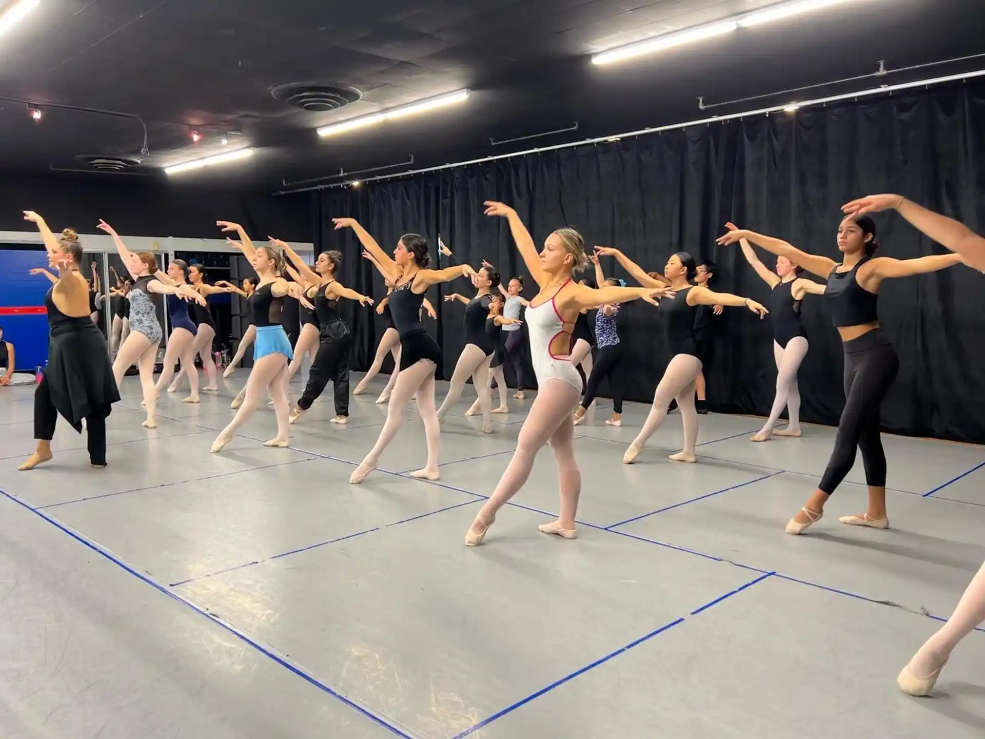 a group of people dancing