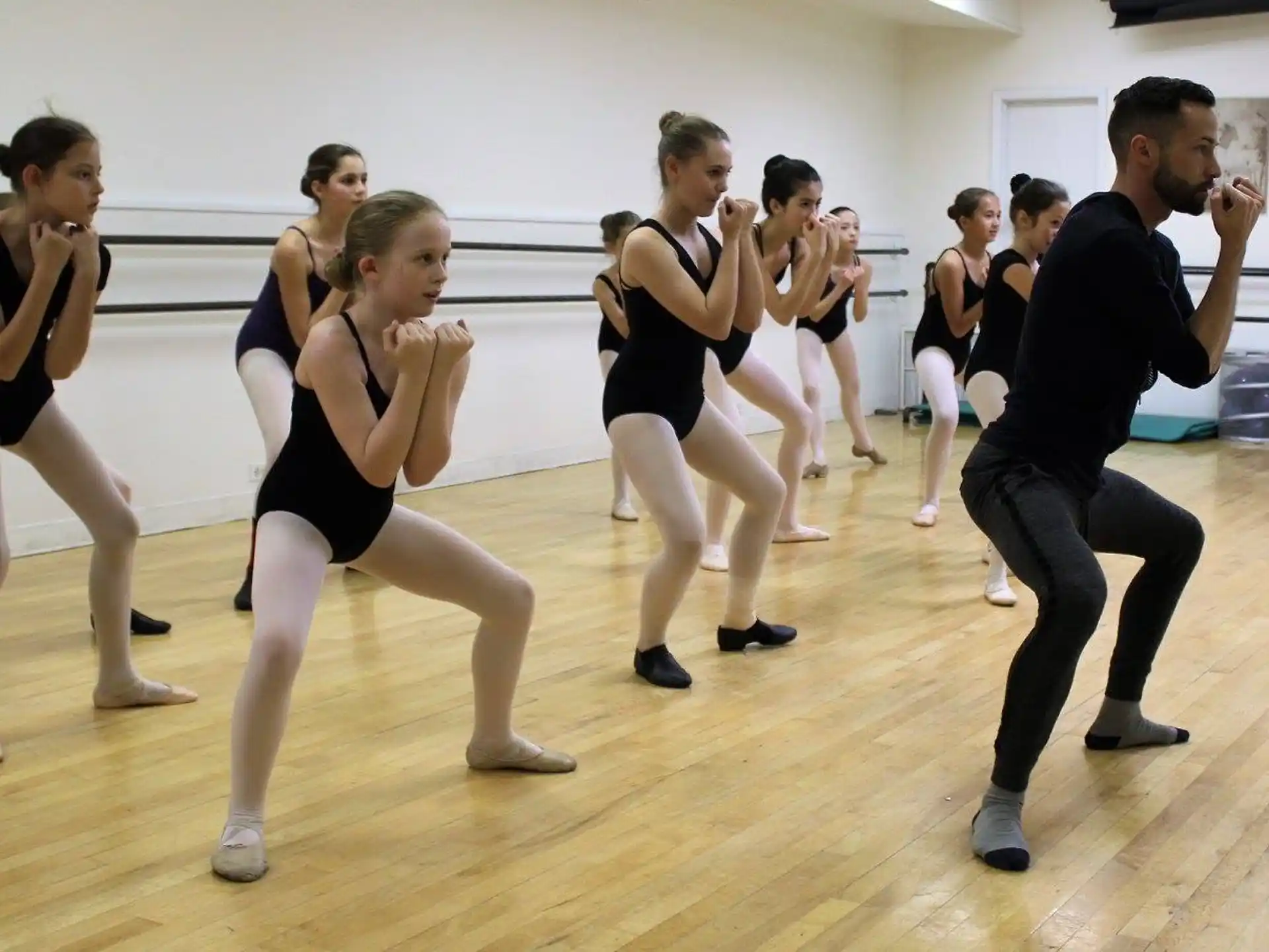 a group of people dancing