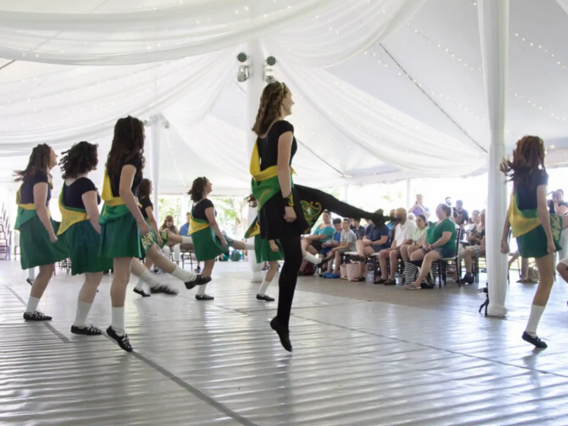 a group of women dancing