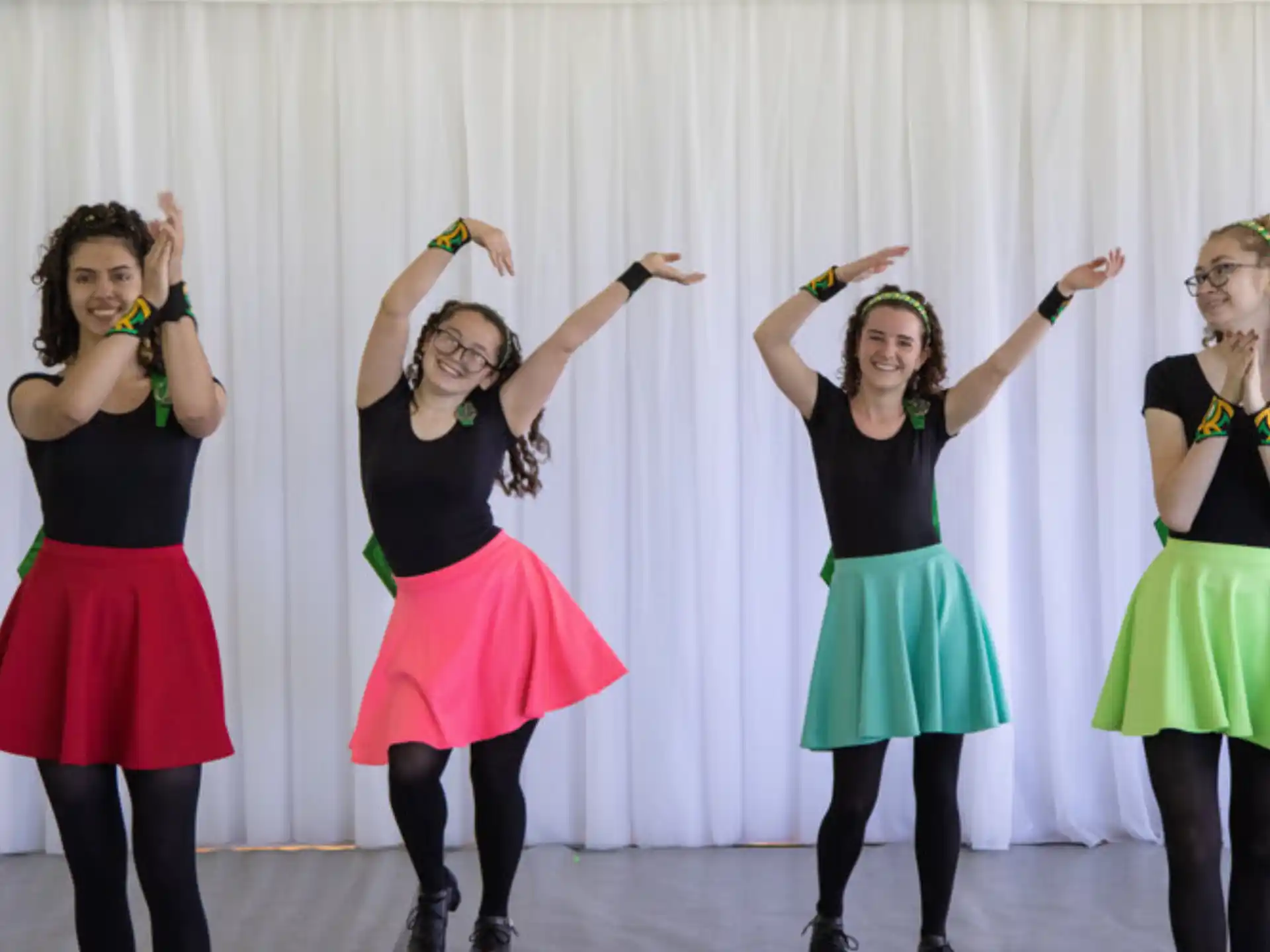 a group of women dancing