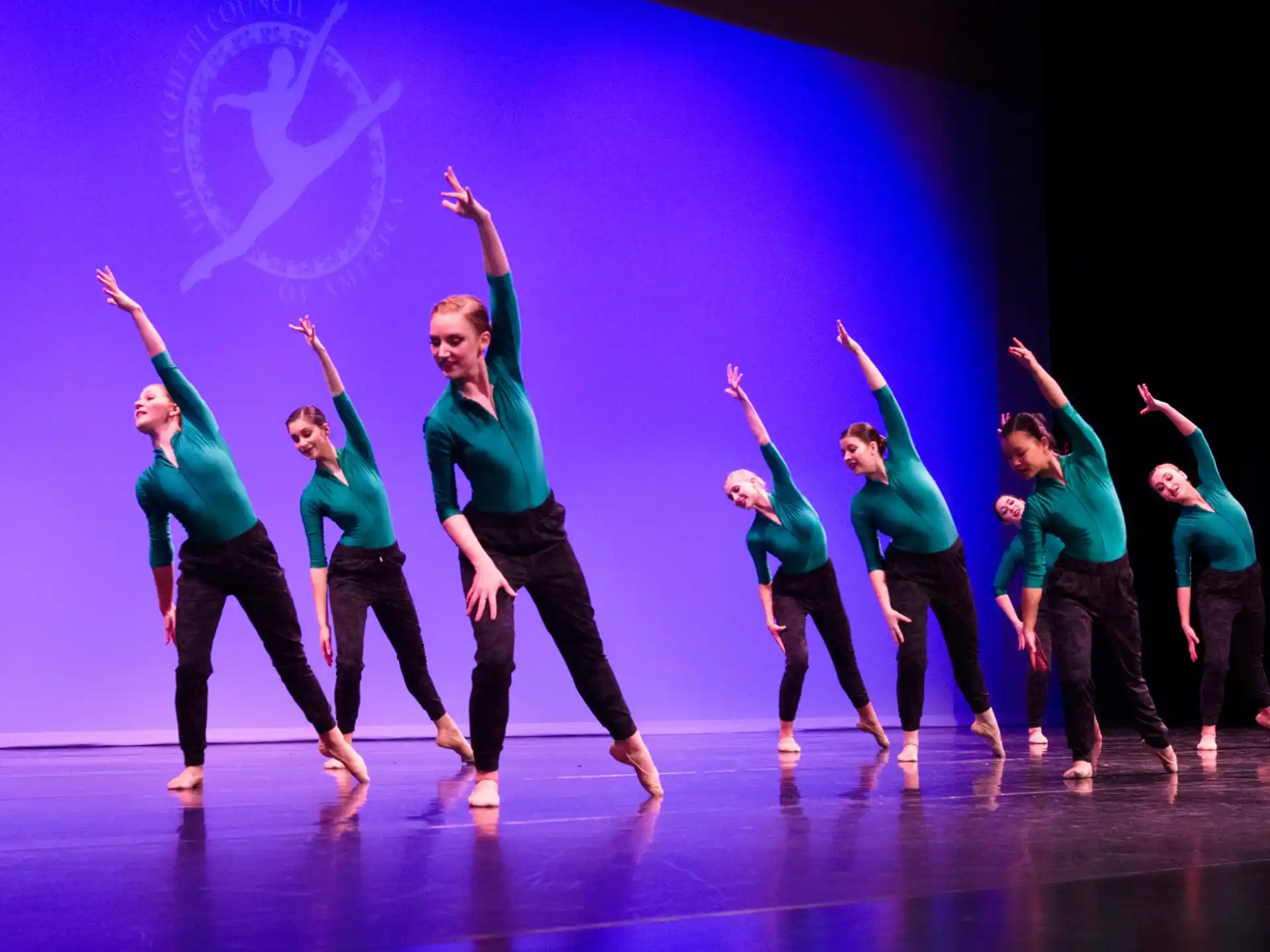 a group of people dancing