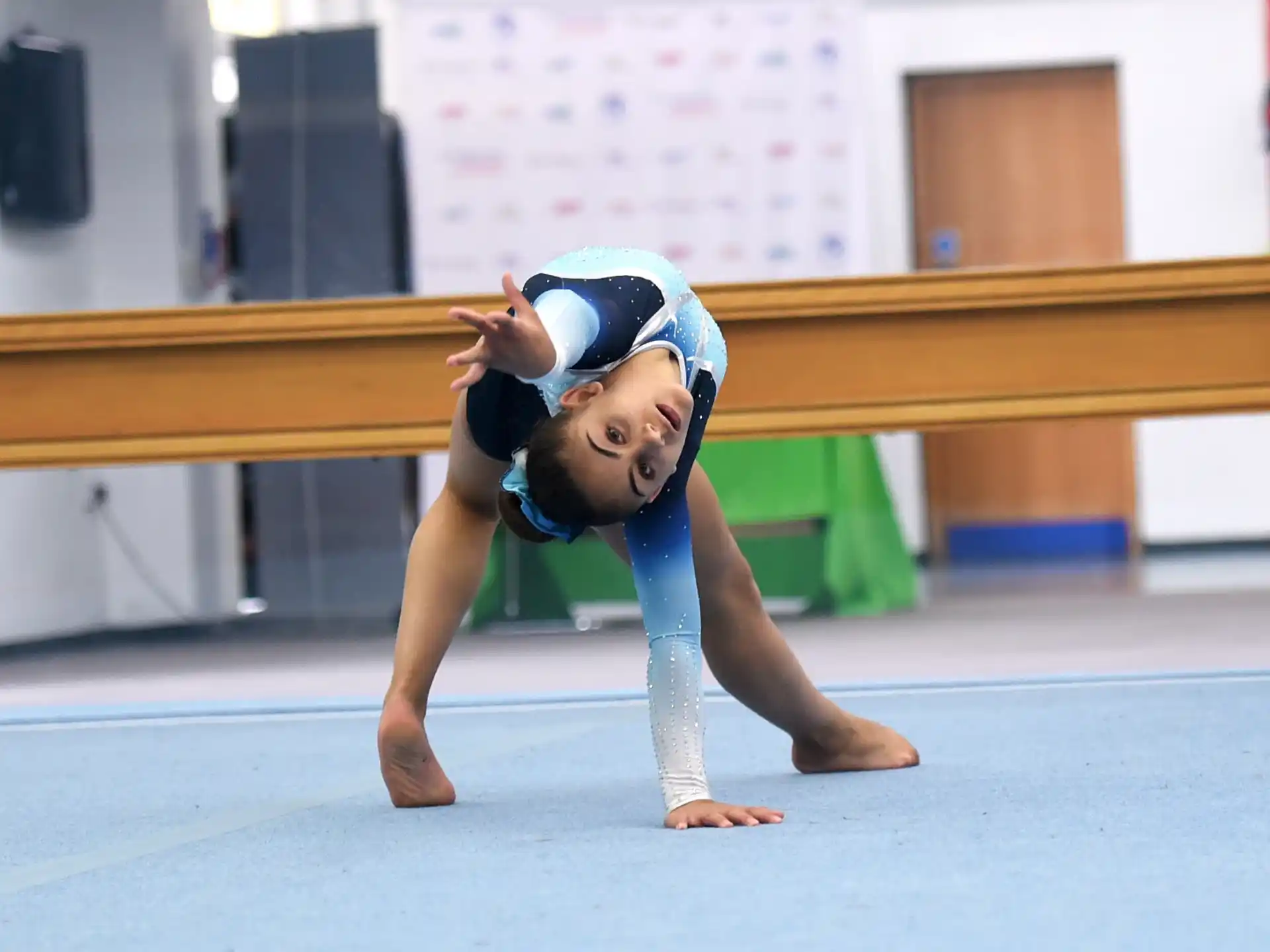 a baby crawling on the floor