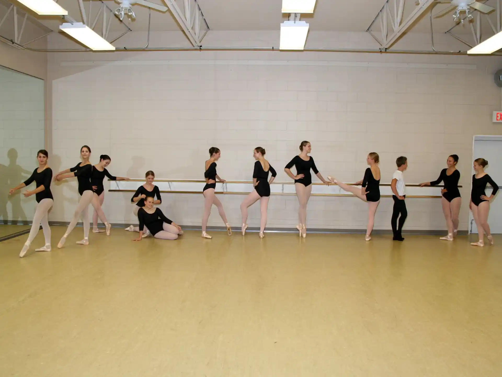 a group of people dancing