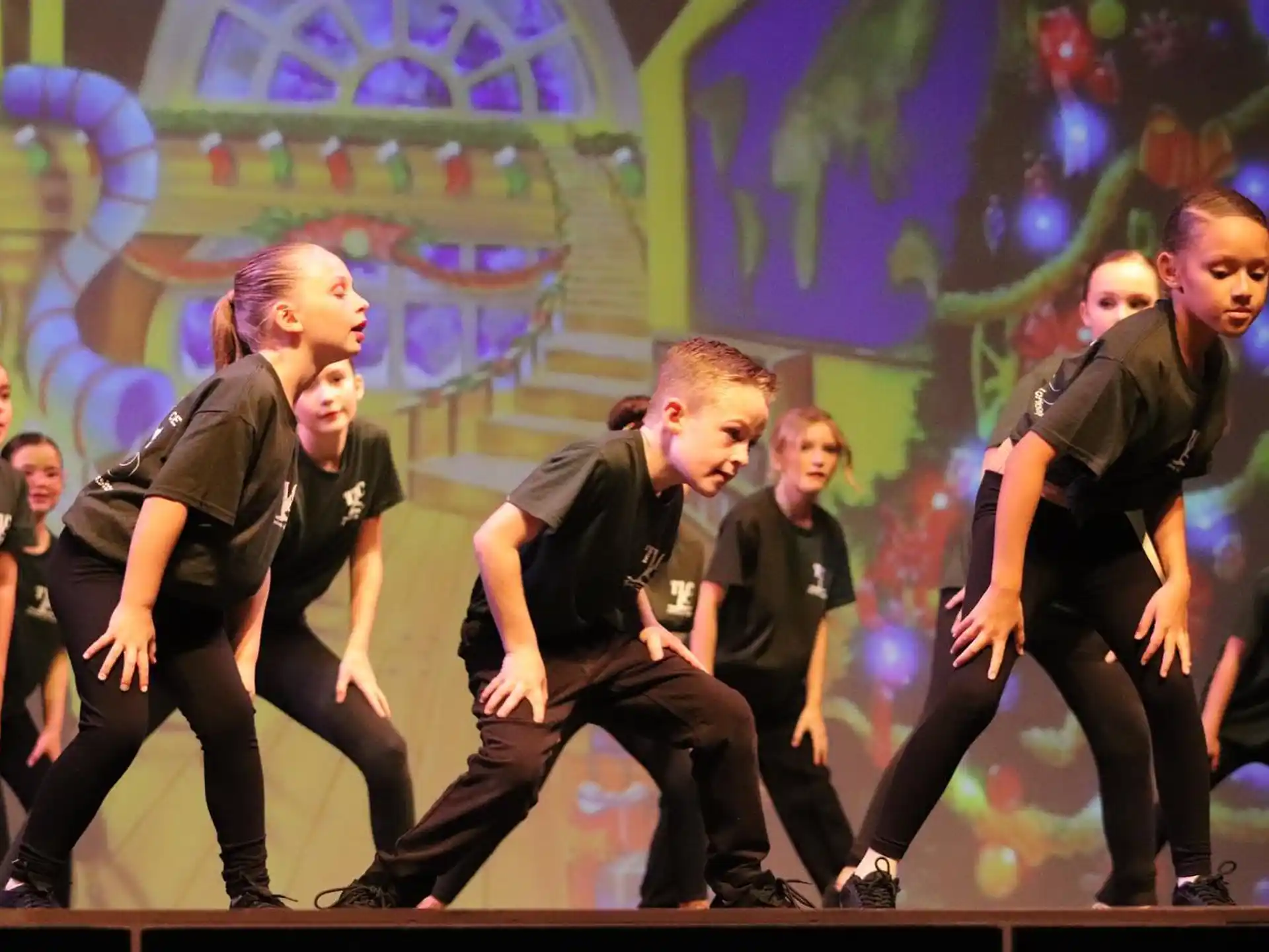a group of people dancing
