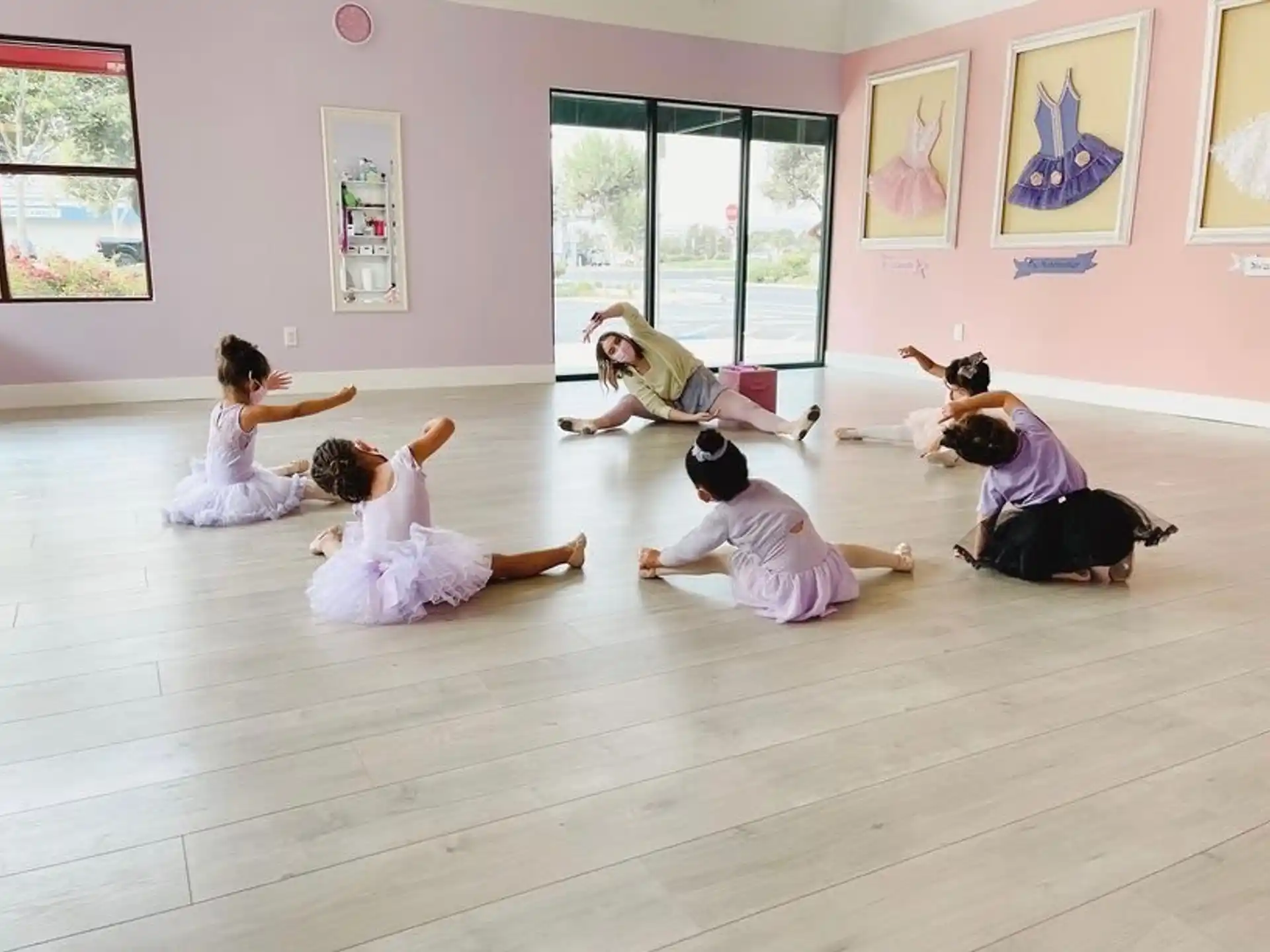 a group of people in a room