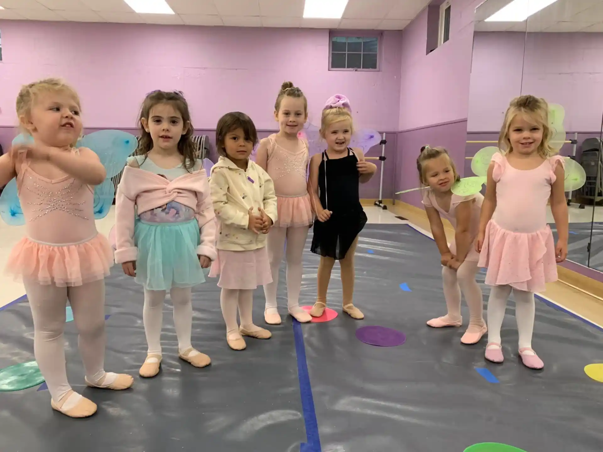 a group of girls in a room